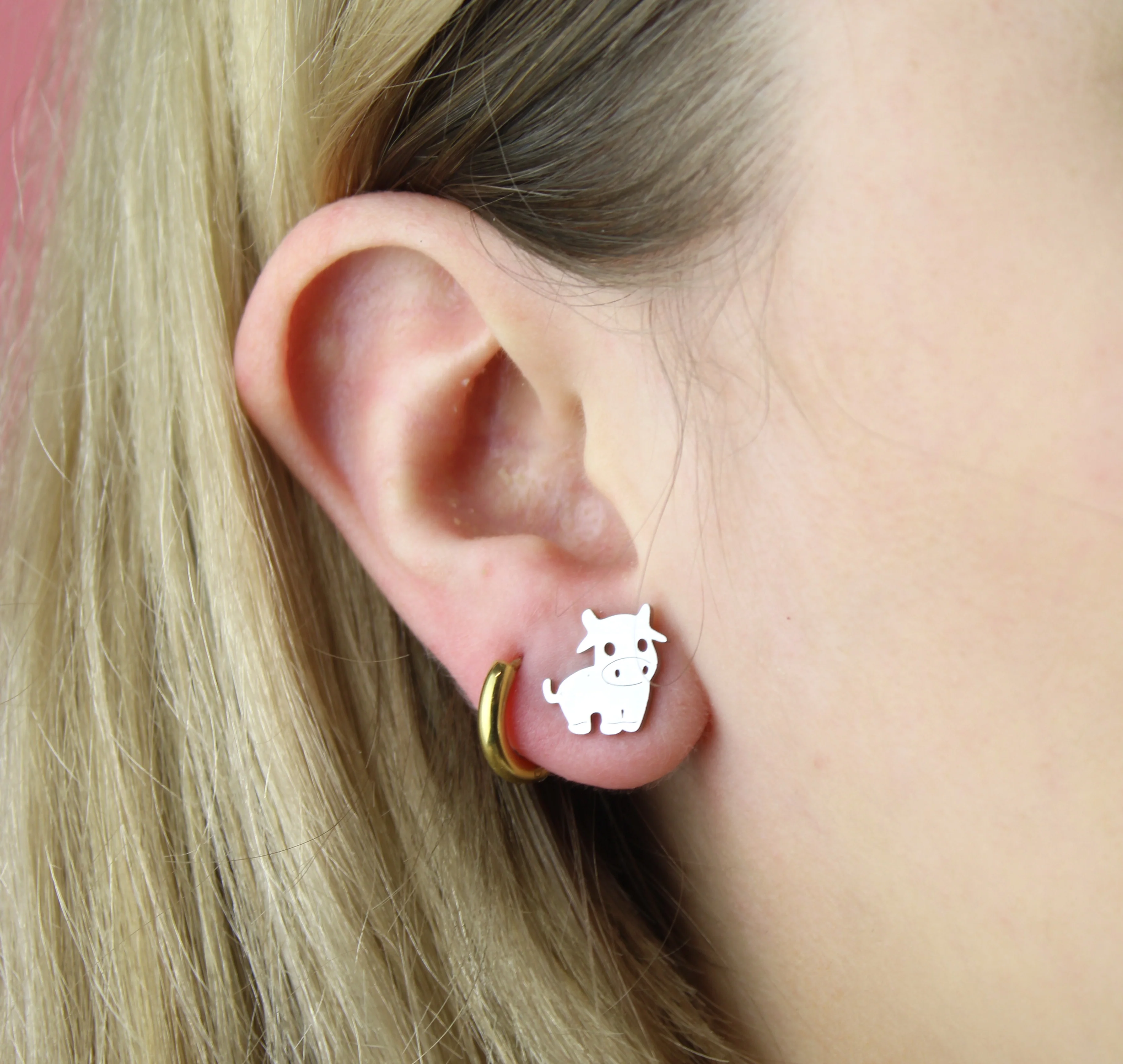 Cow's It Going? Stud Earrings - Image 3