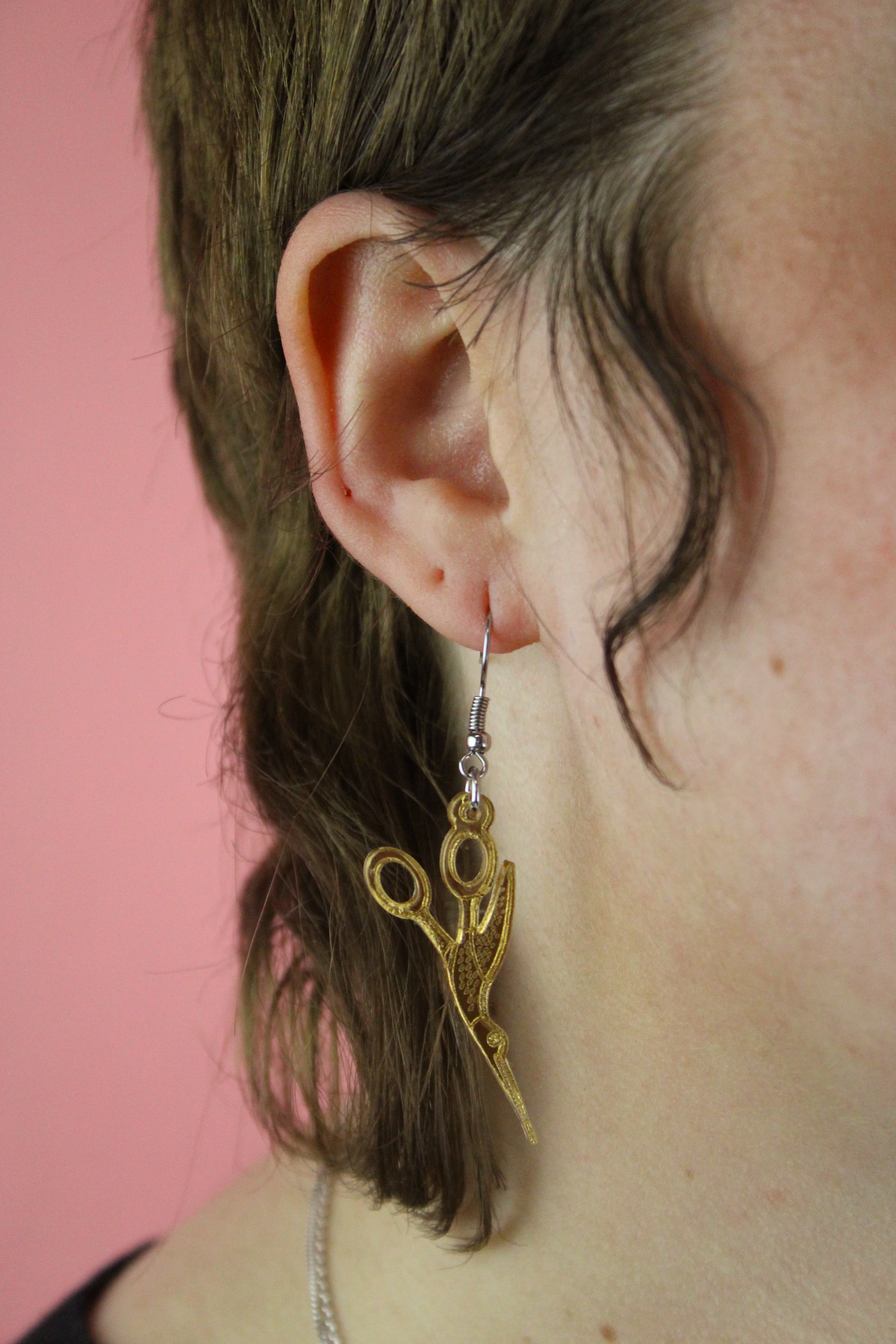 Crane Sewing Scissors Earrings - Image 3