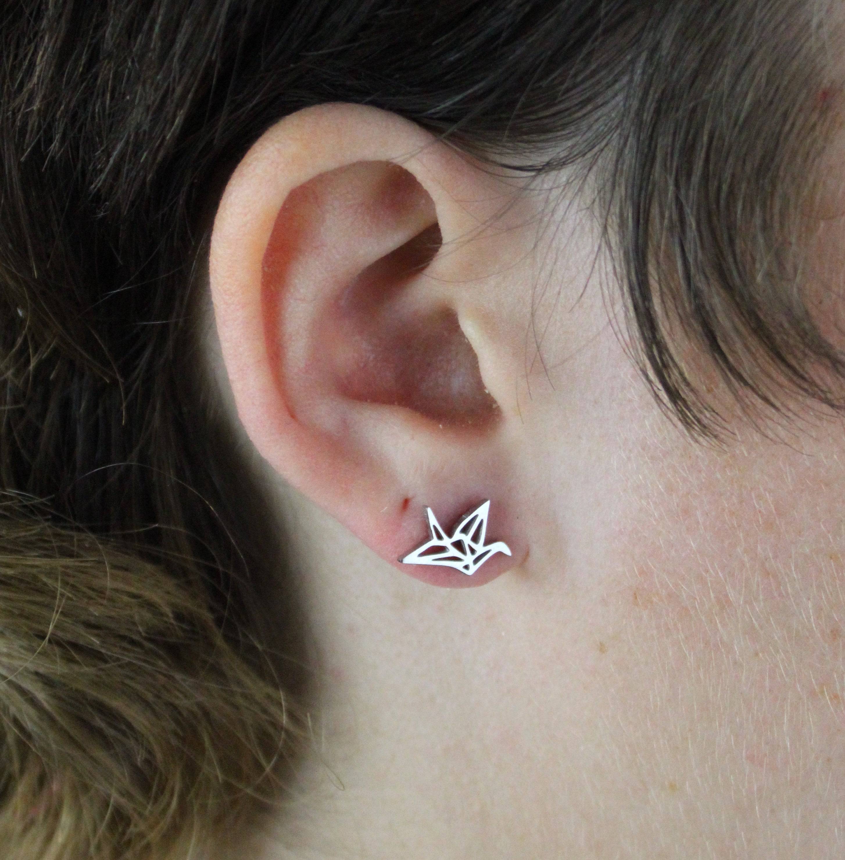 Crane Stud Earrings - Image 2