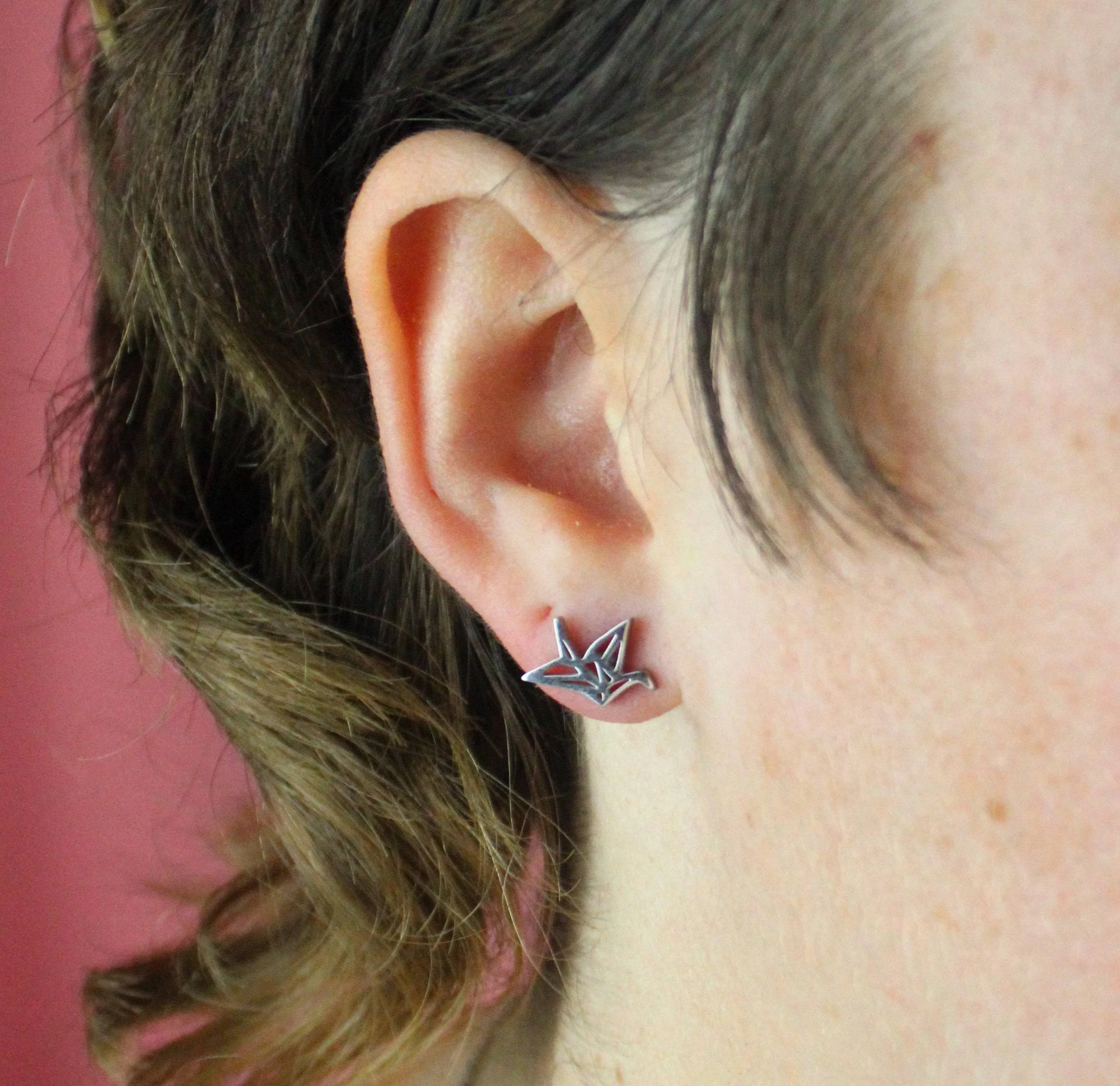 Crane Stud Earrings - Image 4