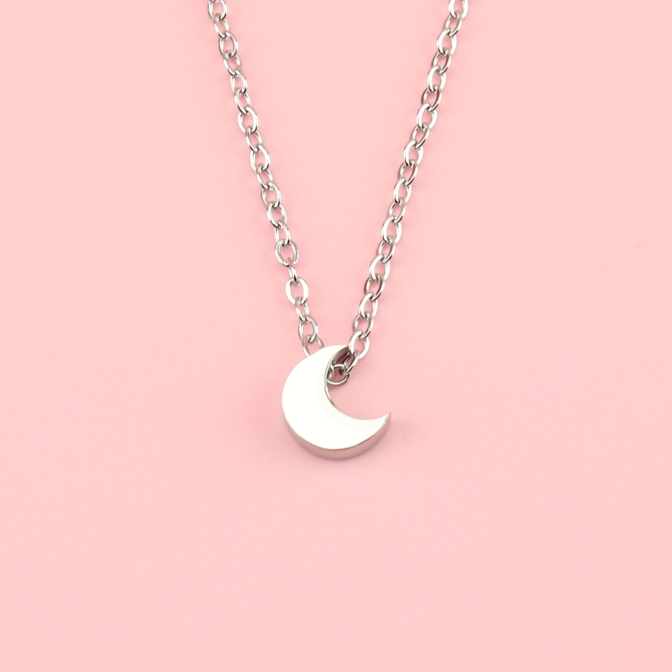 Crescent Moon Charm Necklace - Image 2