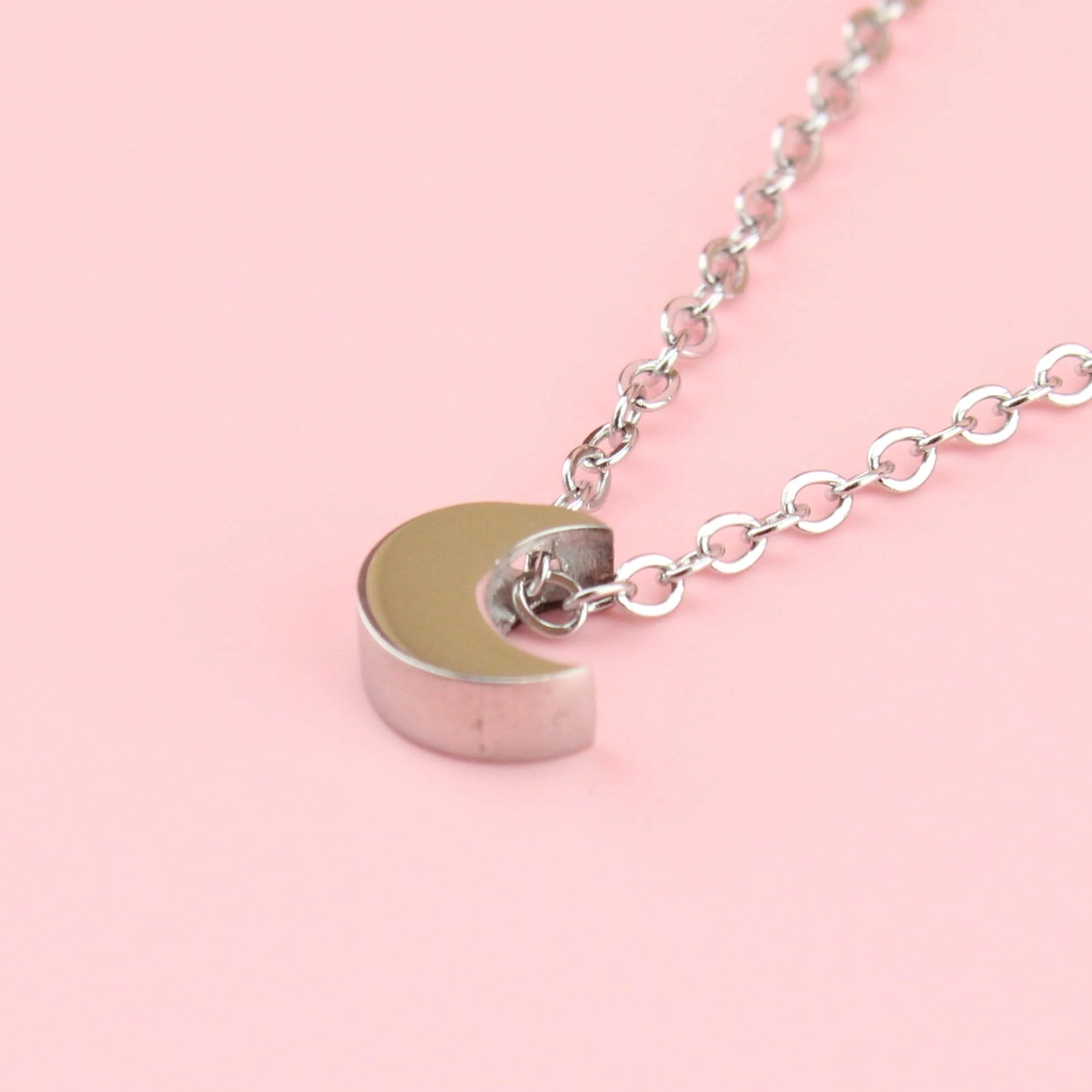 Crescent Moon Charm Necklace - Image 3