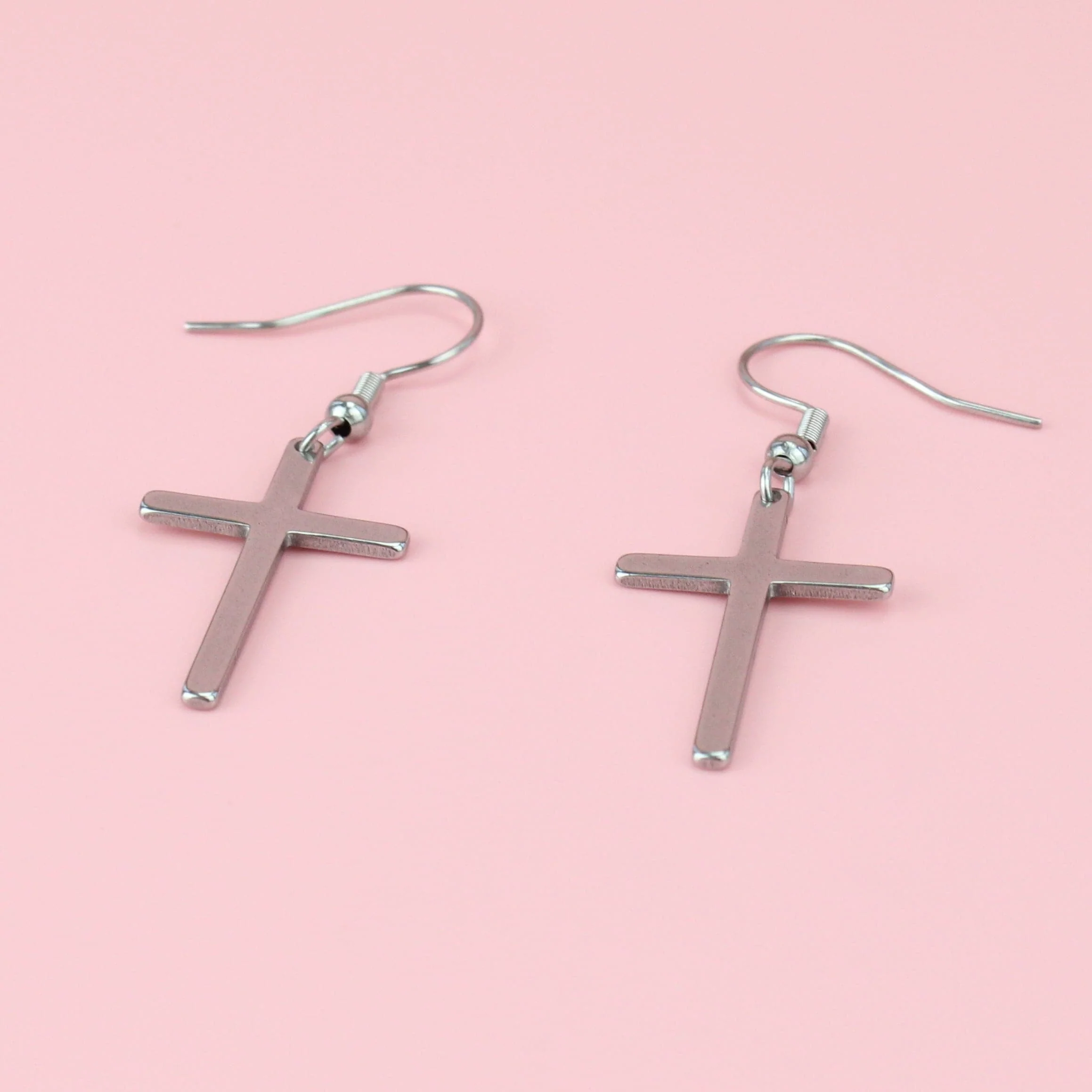 Cross Drop Earrings - Image 2