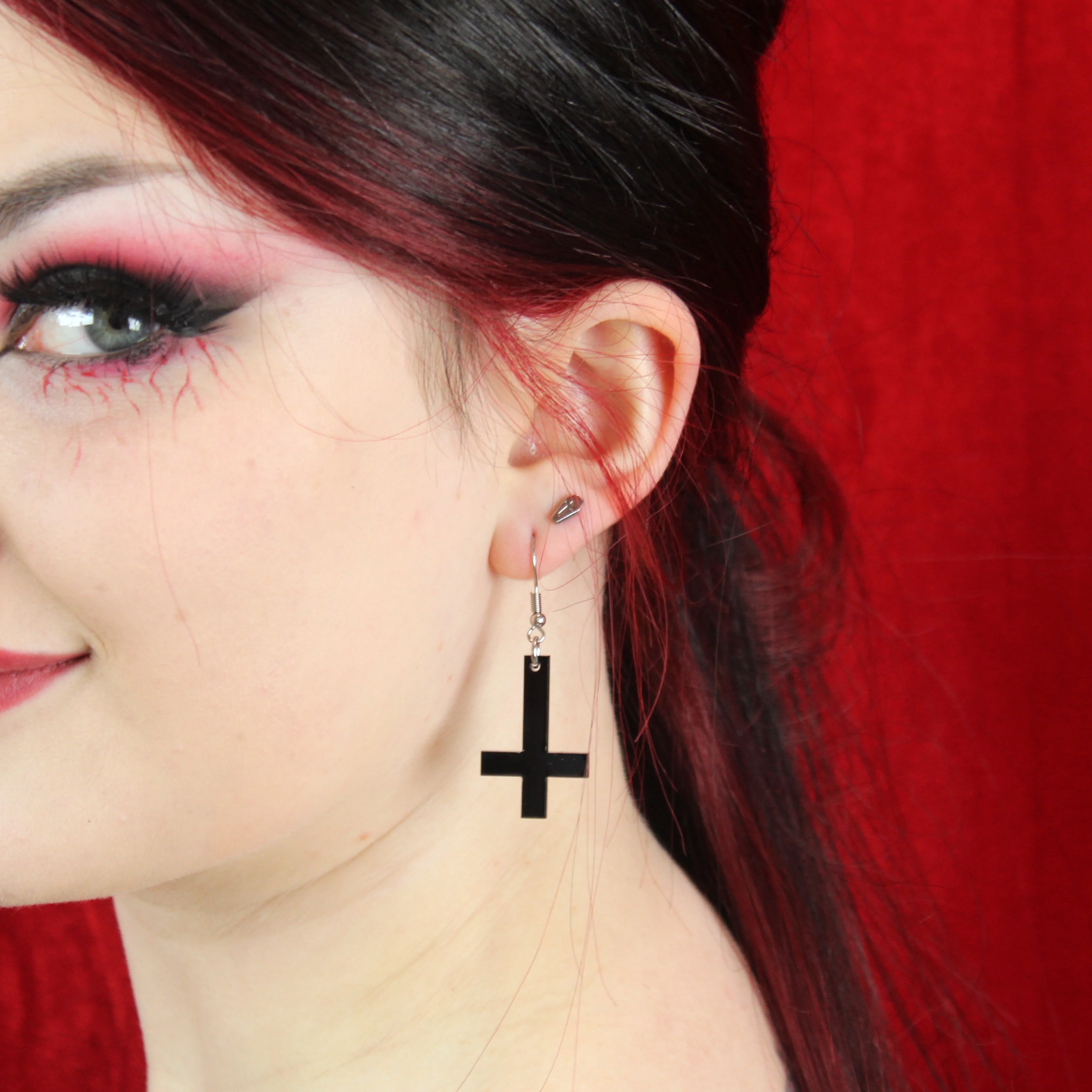Cross of Saint Peter Earrings - Image 5
