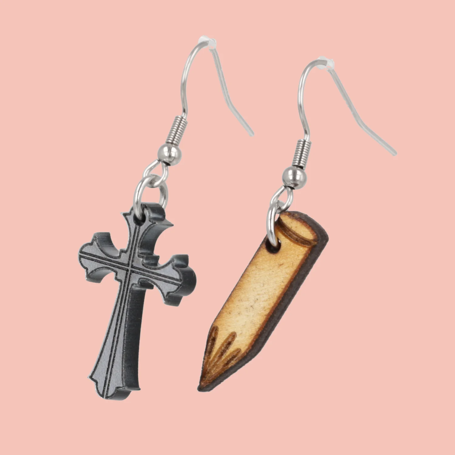 Cross & Stake Earrings - Image 3