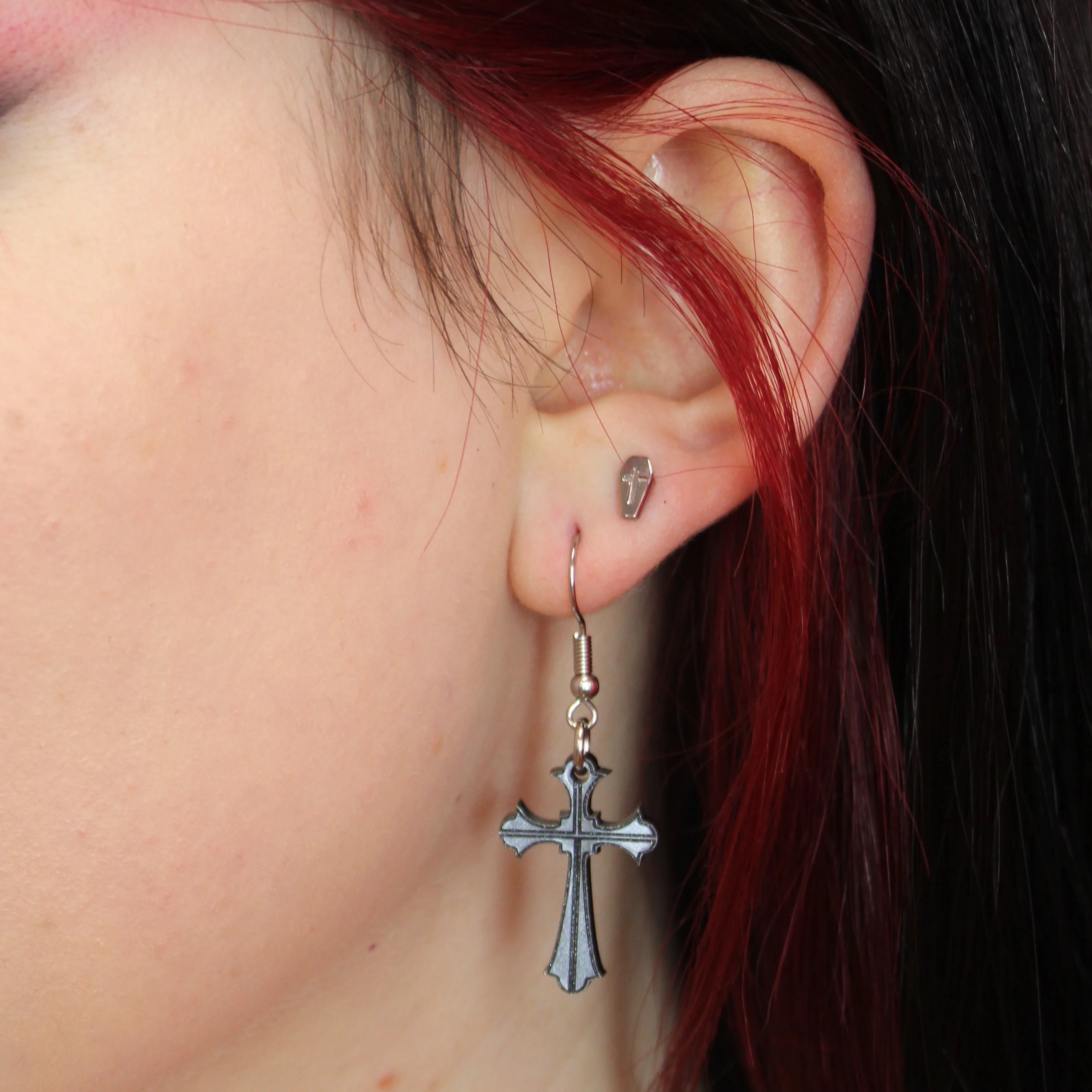 Cross & Stake Earrings - Image 4