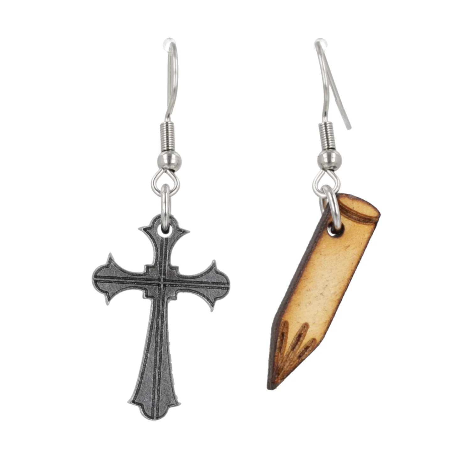 Cross & Stake Earrings - Image 5