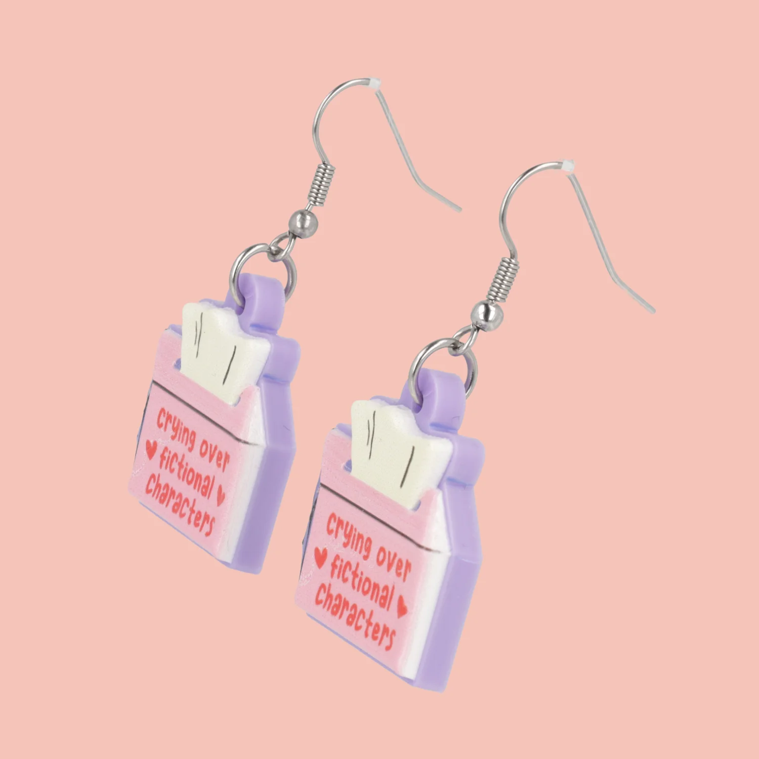 Crying Over Fictional Characters Earrings - Image 3