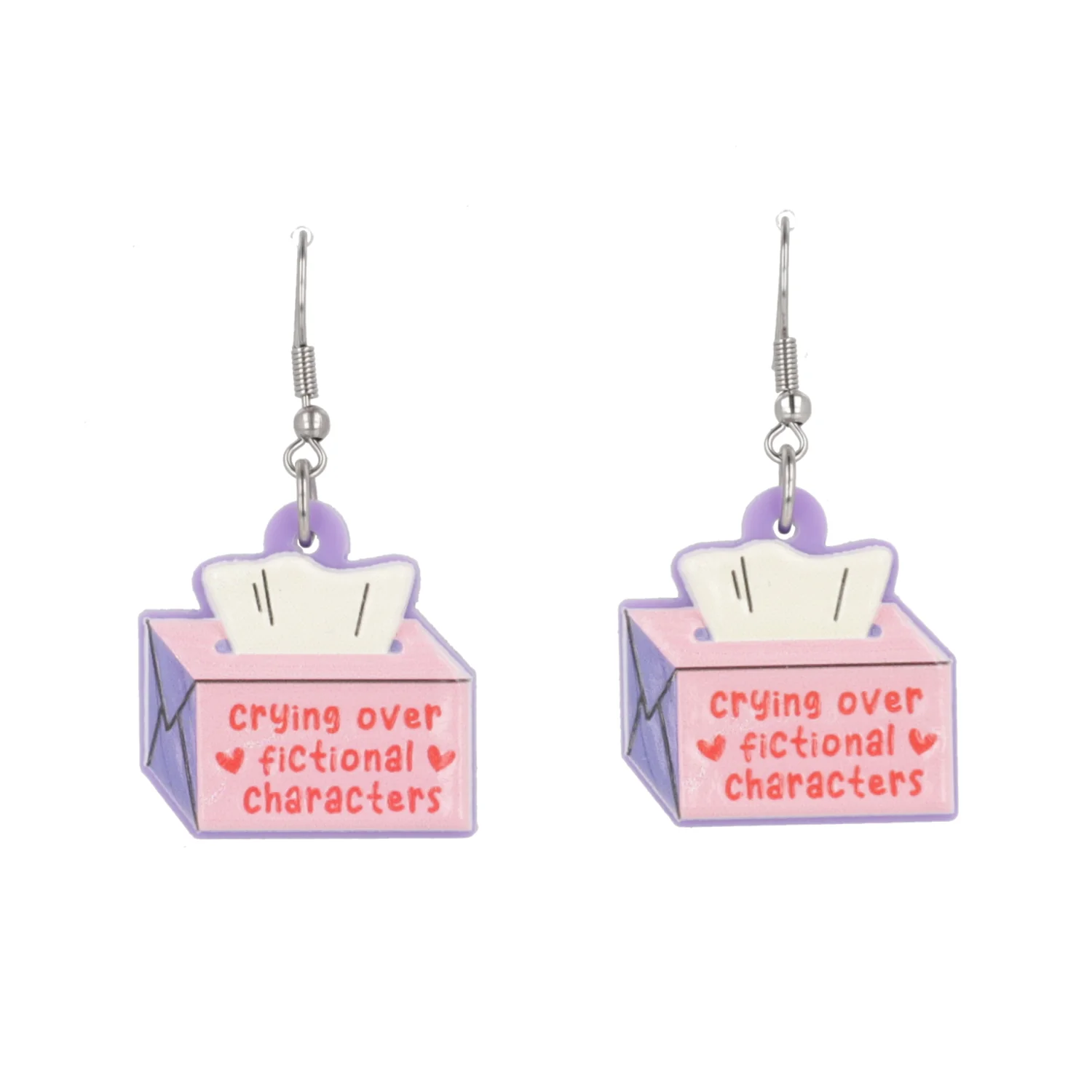 Crying Over Fictional Characters Earrings - Image 5