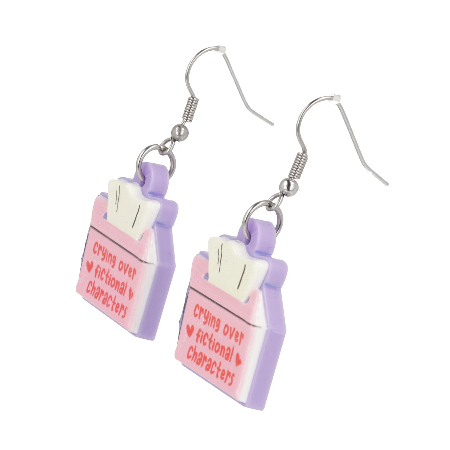 Crying Over Fictional Characters Earrings - Image 7
