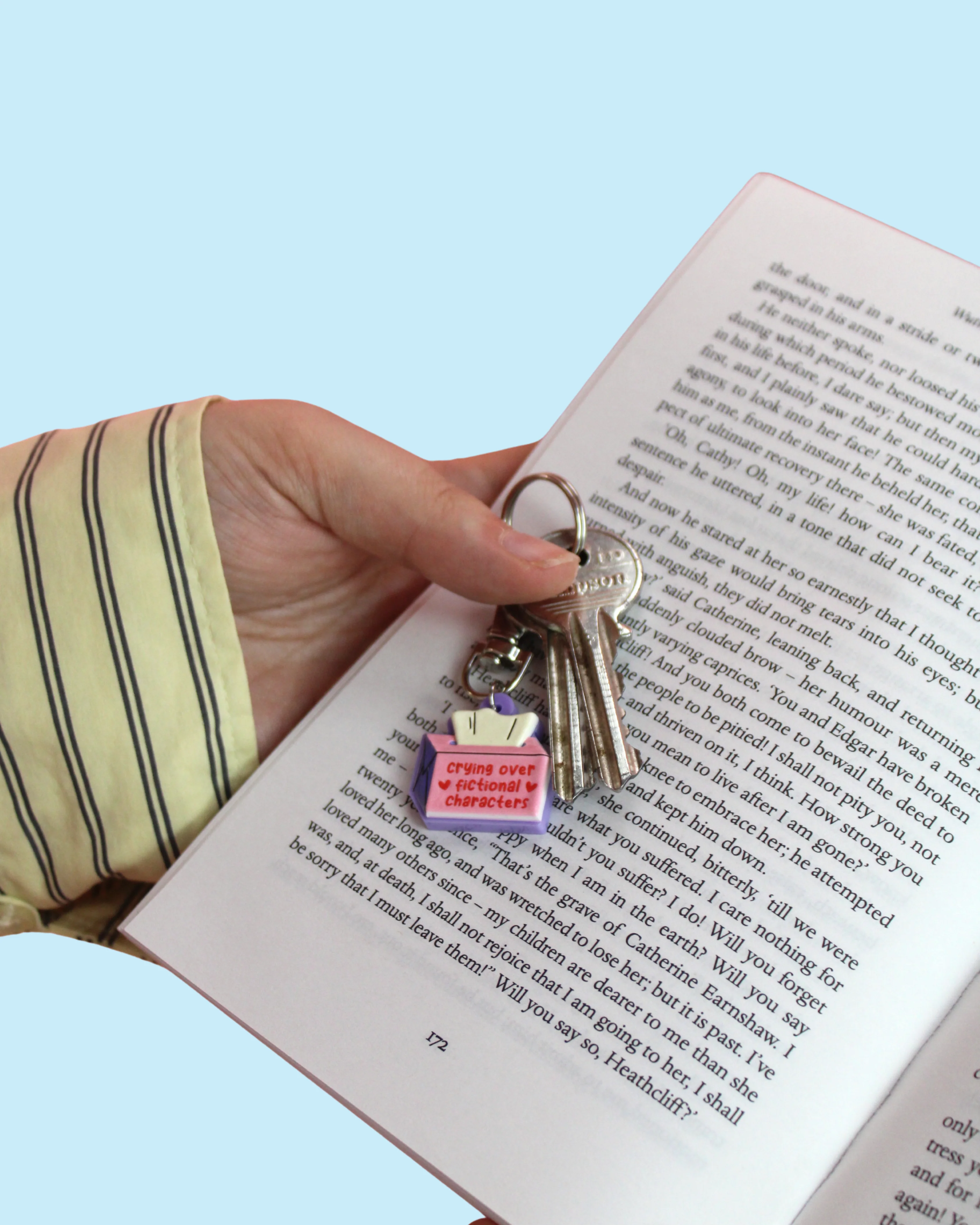 Crying Over Fictional Characters Keyring/Bag Charm - Image 2