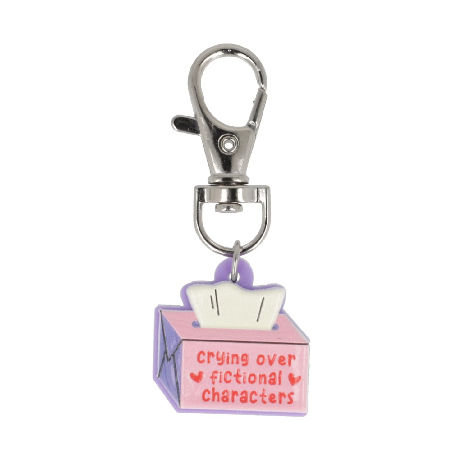 Crying Over Fictional Characters Keyring/Bag Charm - Image 3