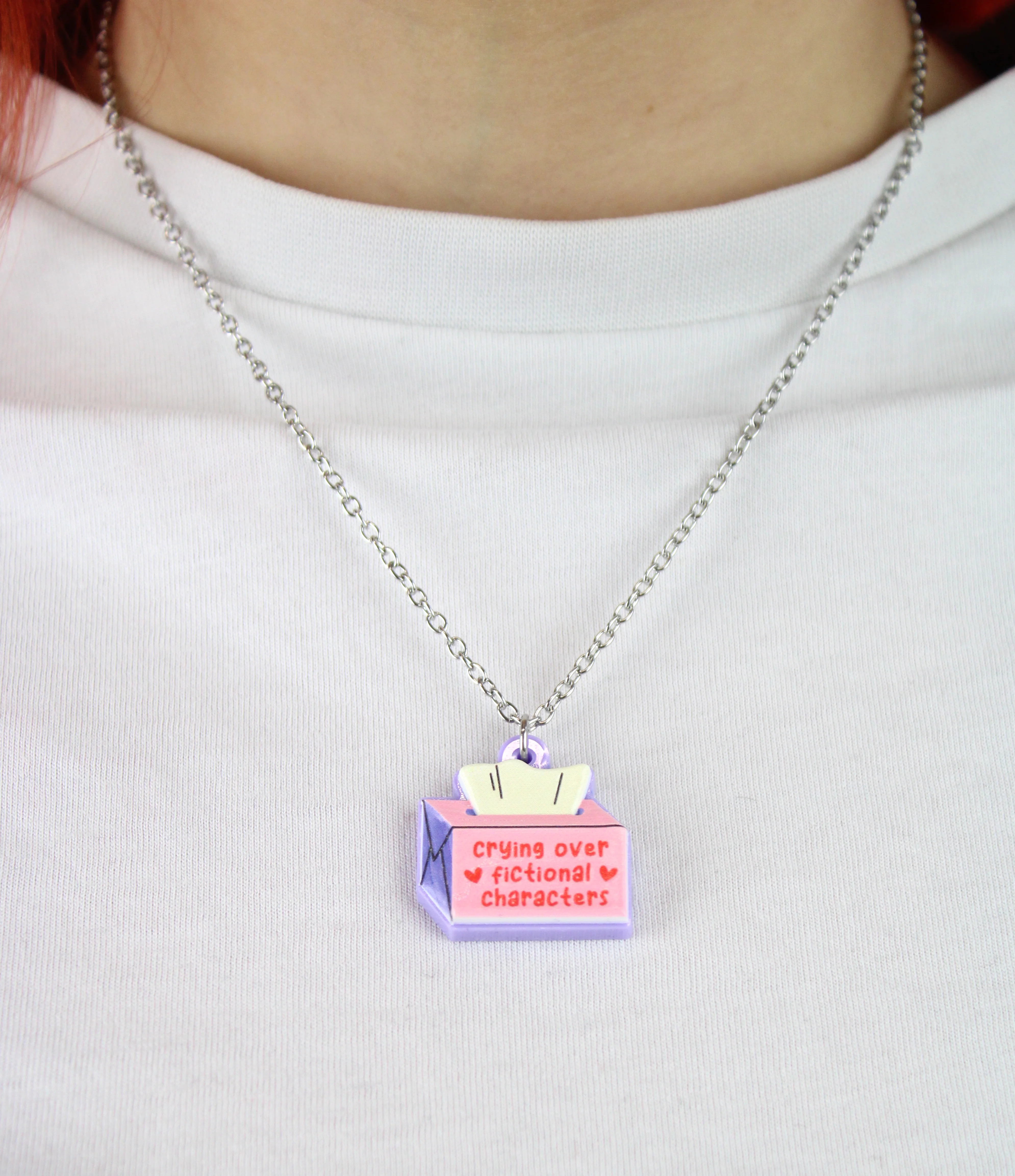 Crying Over Fictional Characters Necklace - Image 2