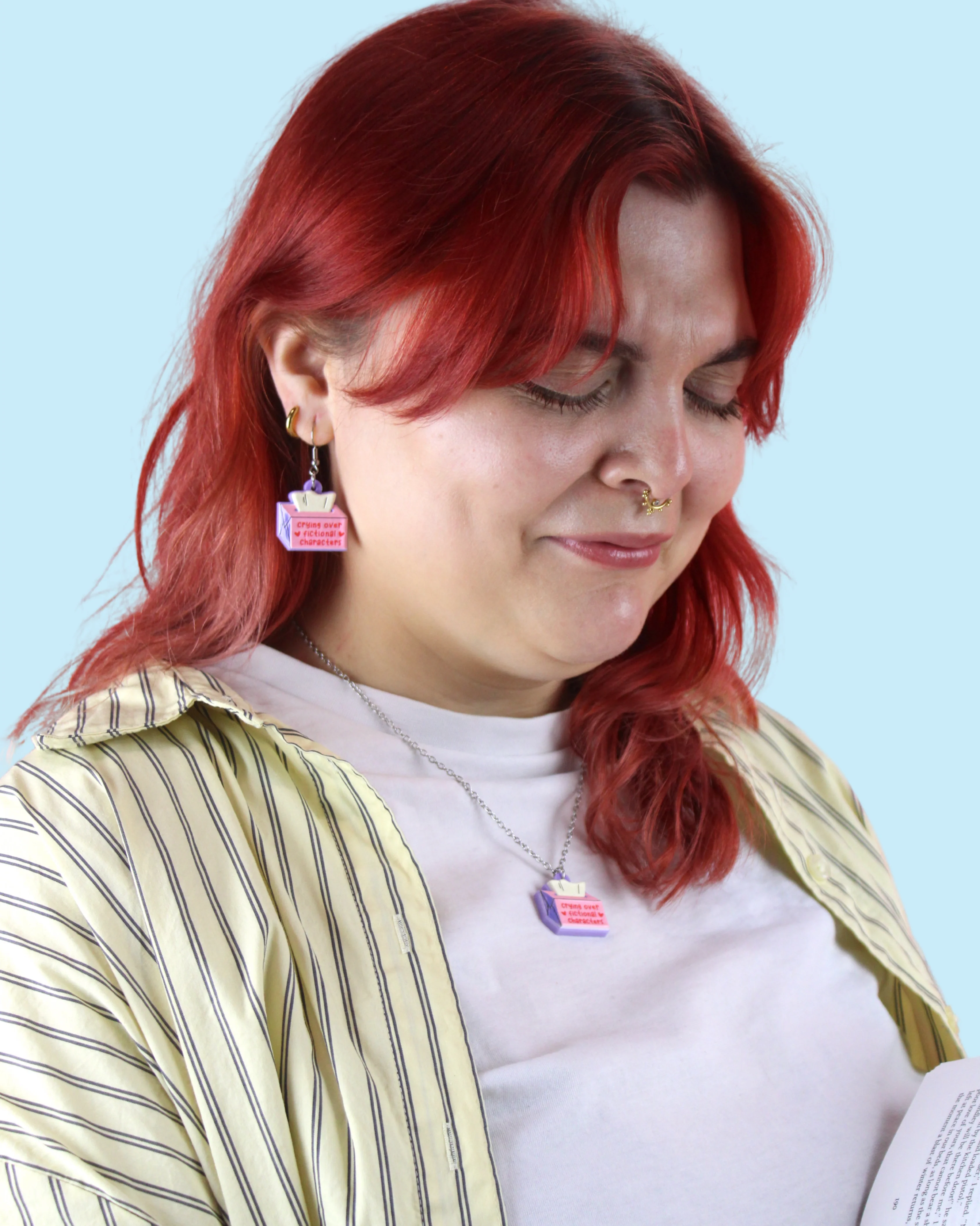 Crying Over Fictional Characters Necklace - Image 4