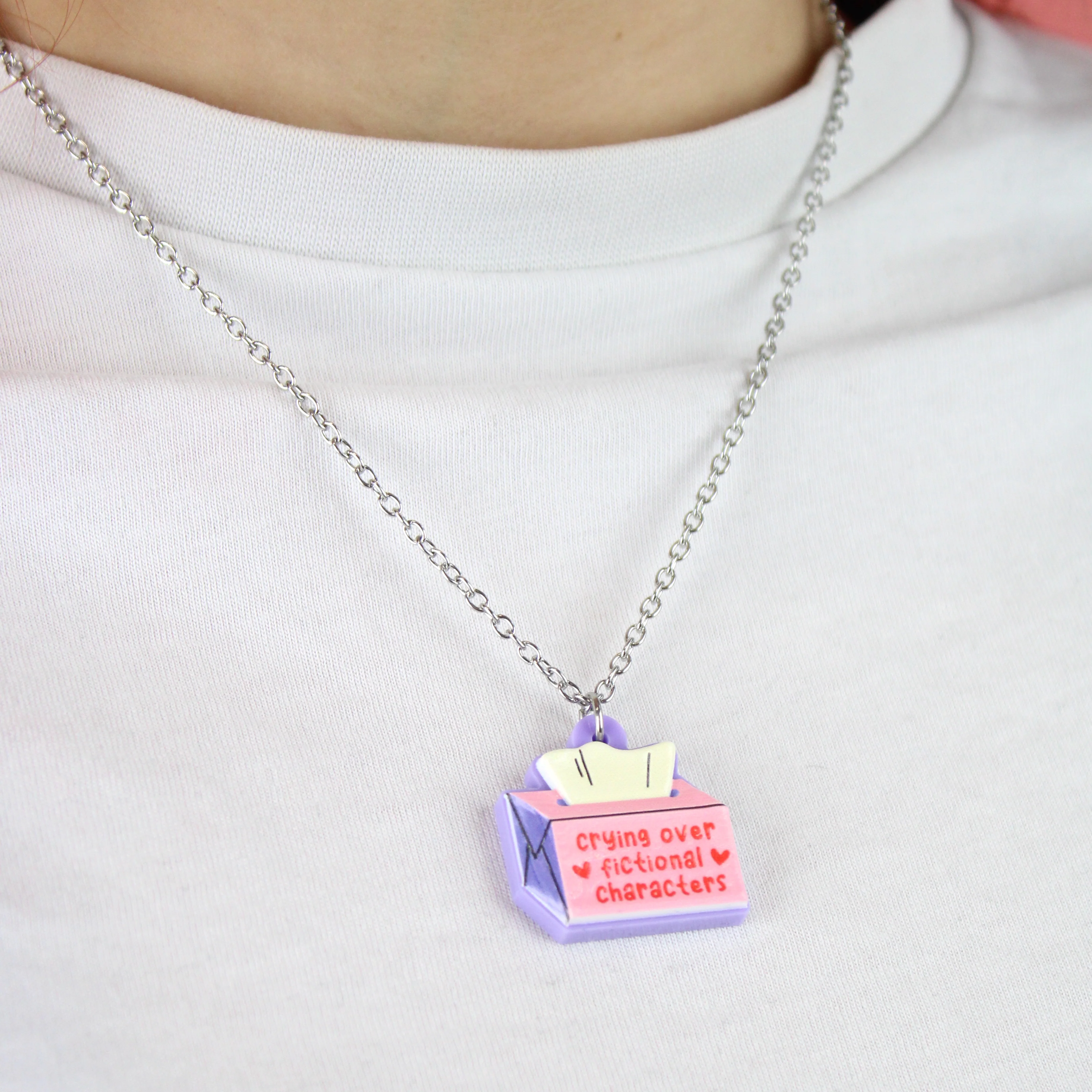 Crying Over Fictional Characters Necklace - Image 6