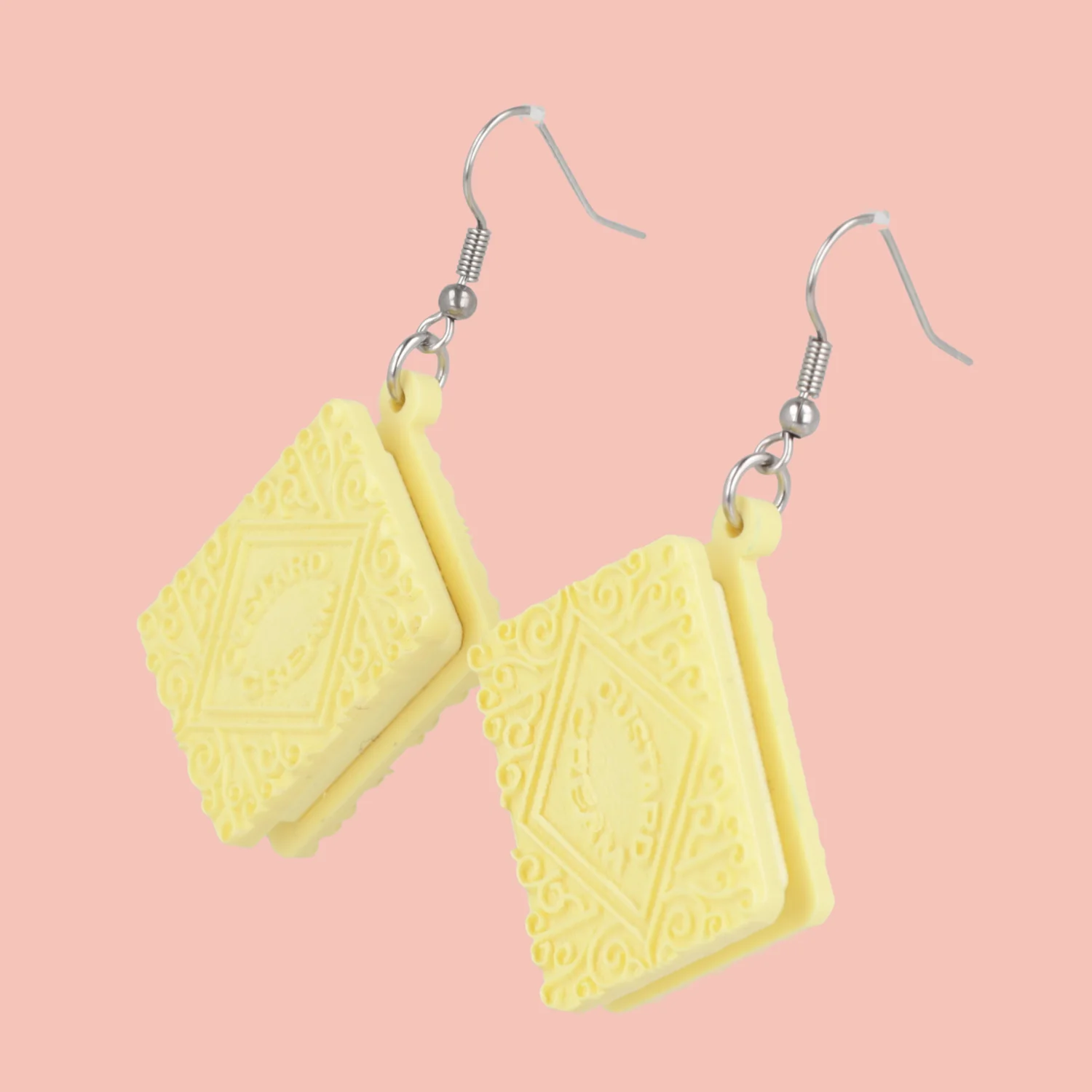 Custard Cream Biscuit Earrings - Image 3