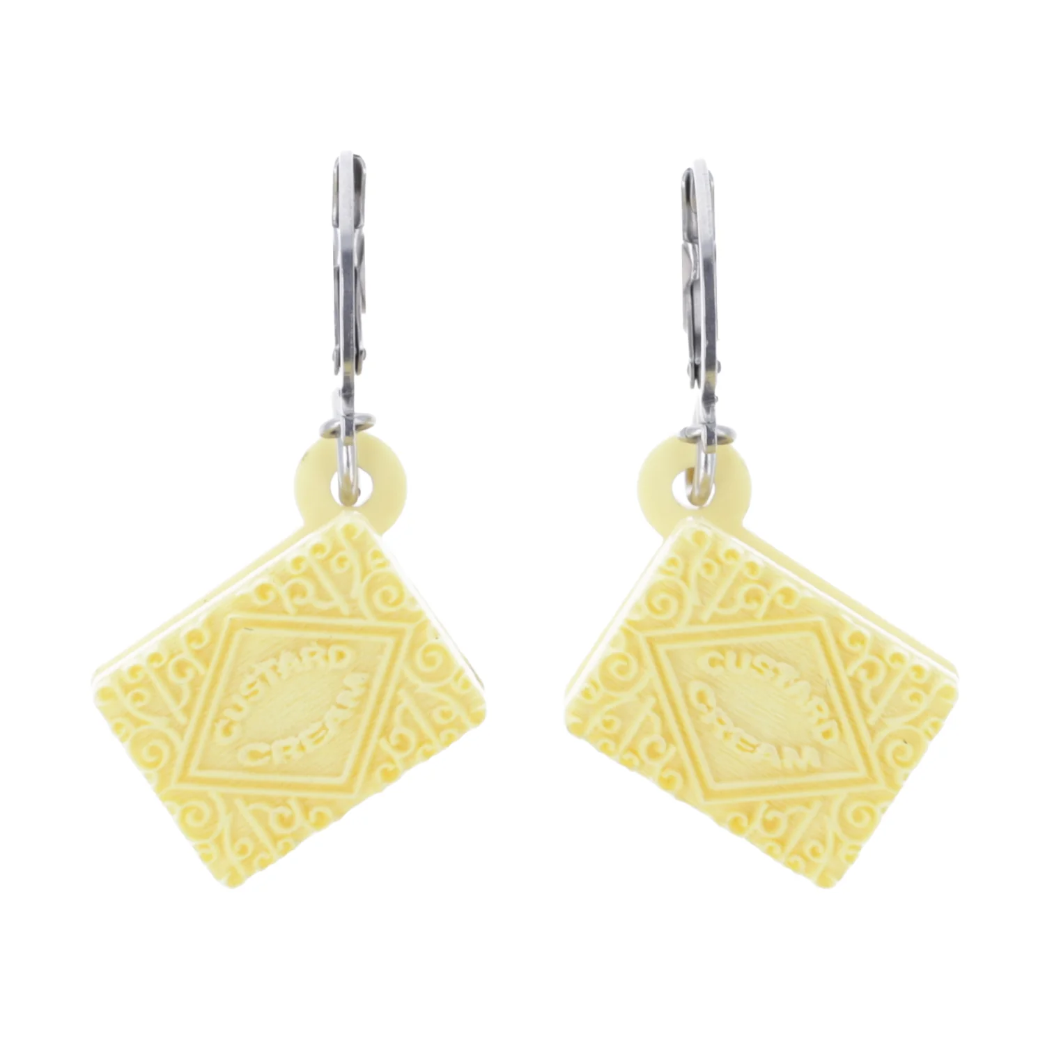 Custard Cream Biscuit Huggie Hoop Earrings - Image 5