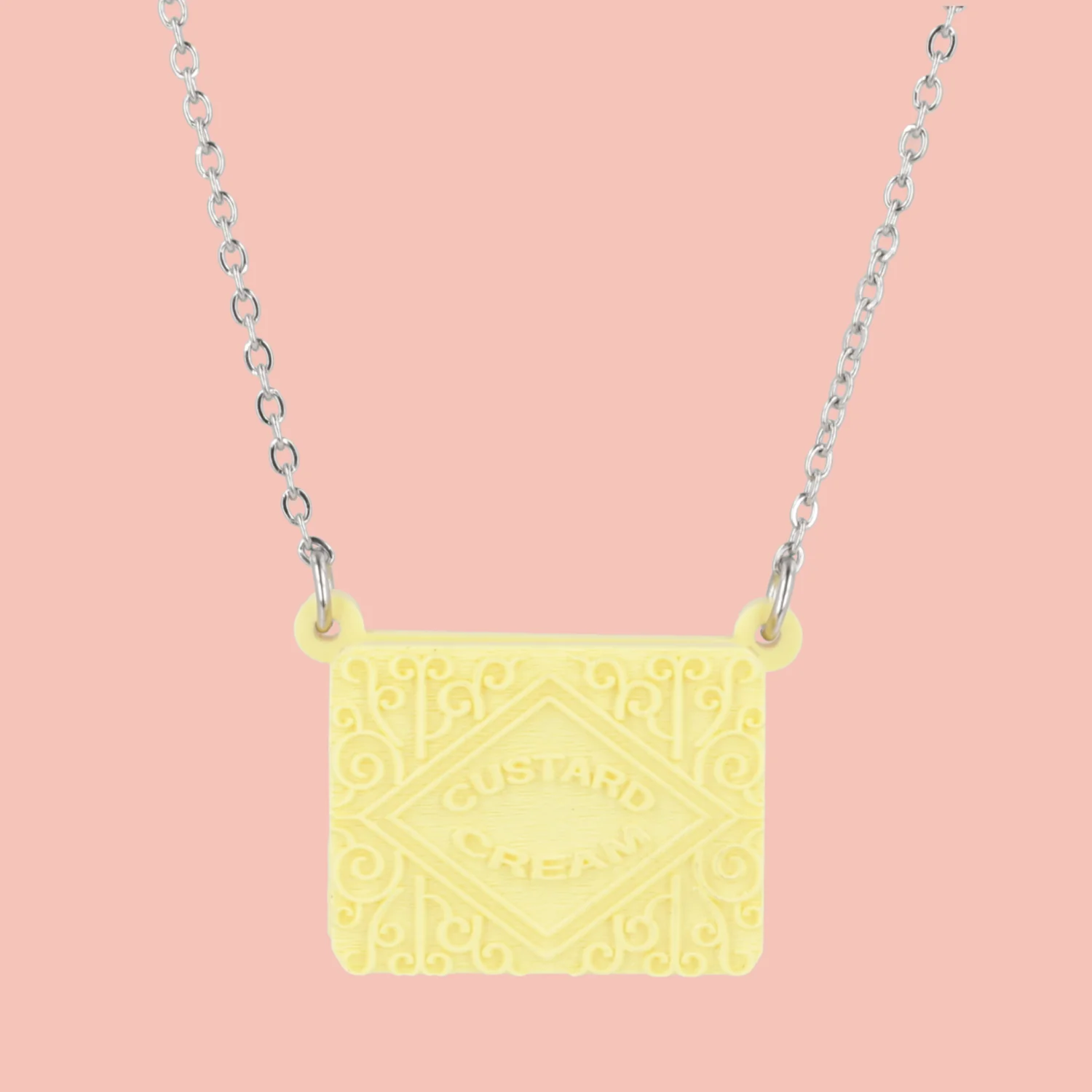 Custard Cream Biscuit Necklace