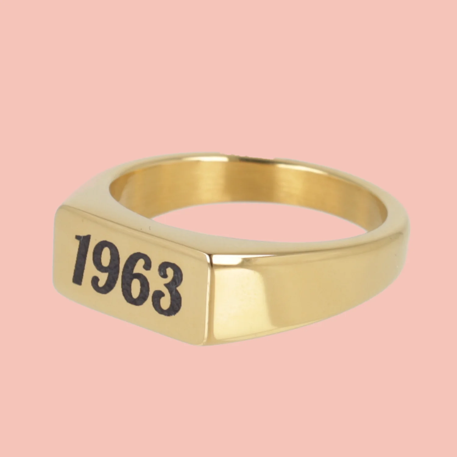 Customisable Birth Year Ring - Gold Plated - Image 2