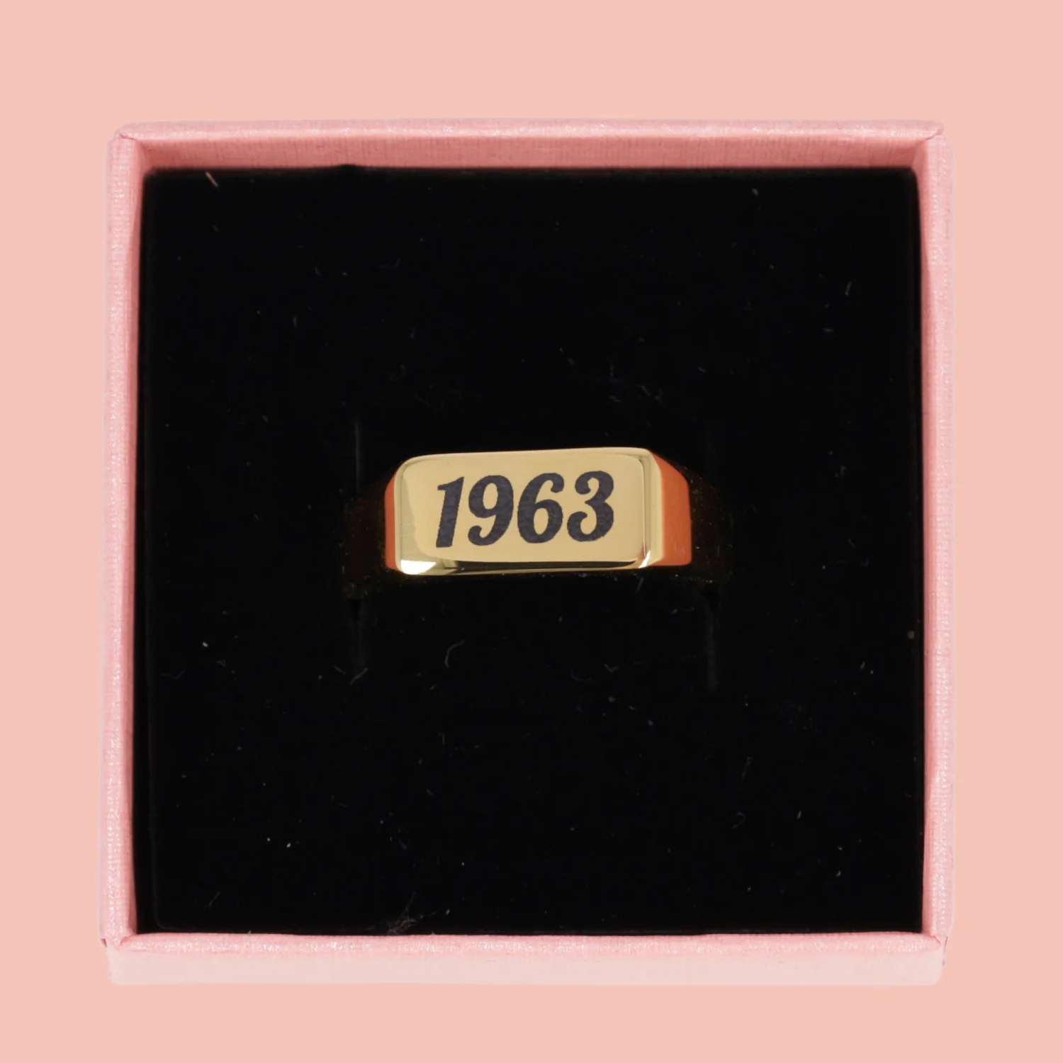 Customisable Birth Year Ring - Gold Plated - Image 3