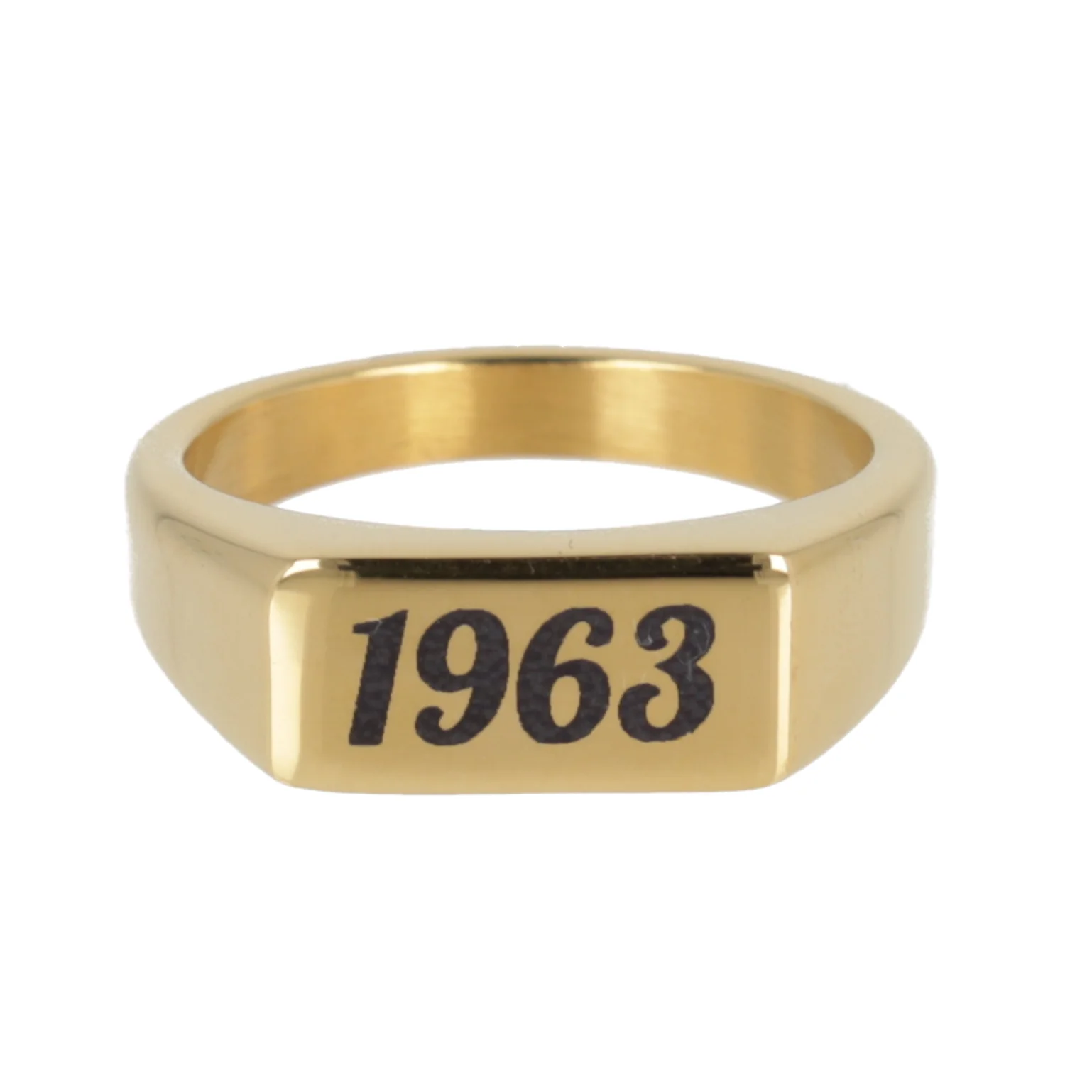 Customisable Birth Year Ring - Gold Plated - Image 4