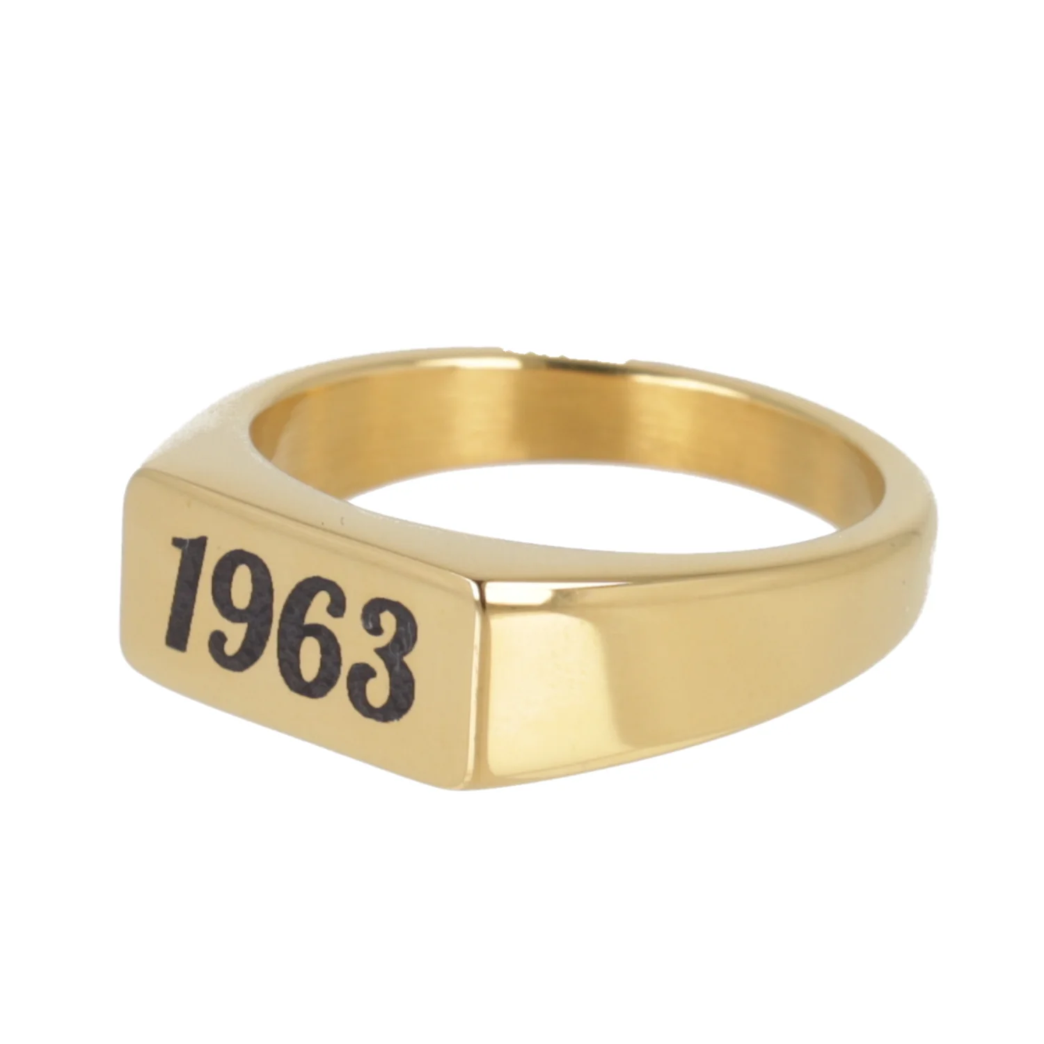 Customisable Birth Year Ring - Gold Plated - Image 5
