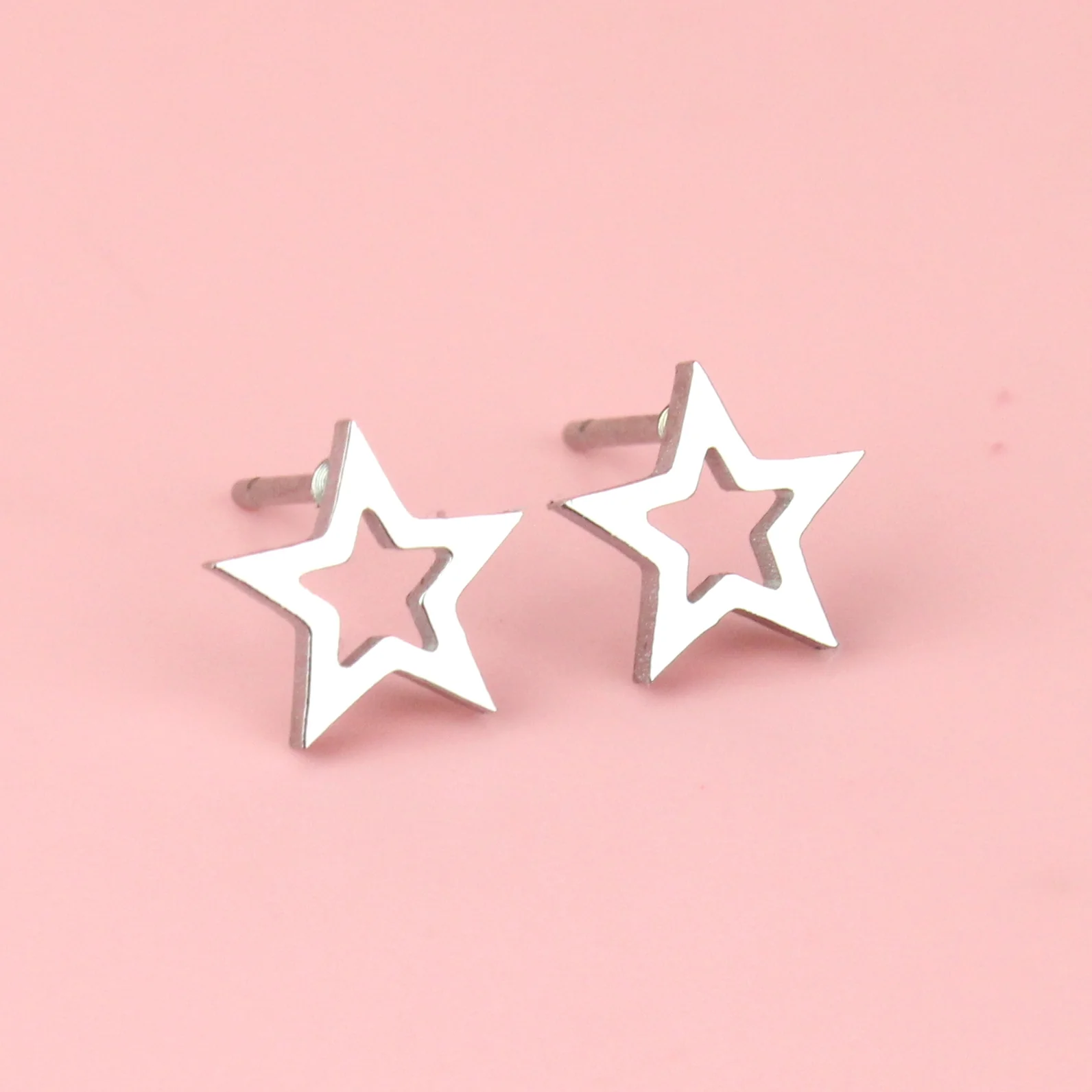 Cut Out Star Stud Earrings - Image 3