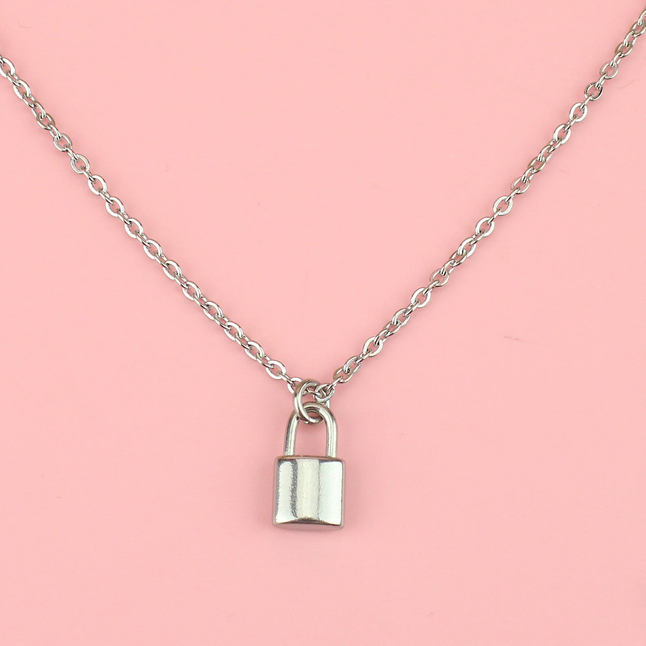 Dainty Padlock Necklace - Image 2