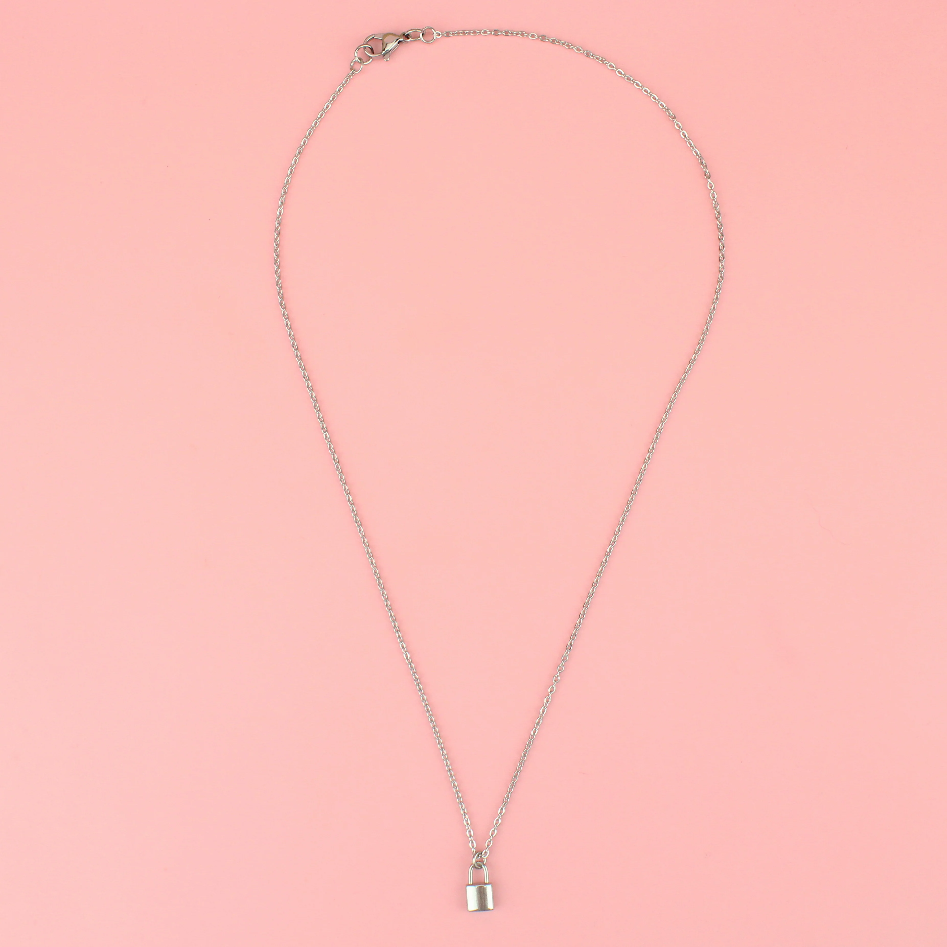 Dainty Padlock Necklace - Image 4