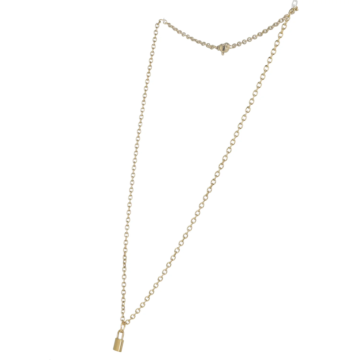 Dainty Padlock Necklace (Gold Plated) - Image 6
