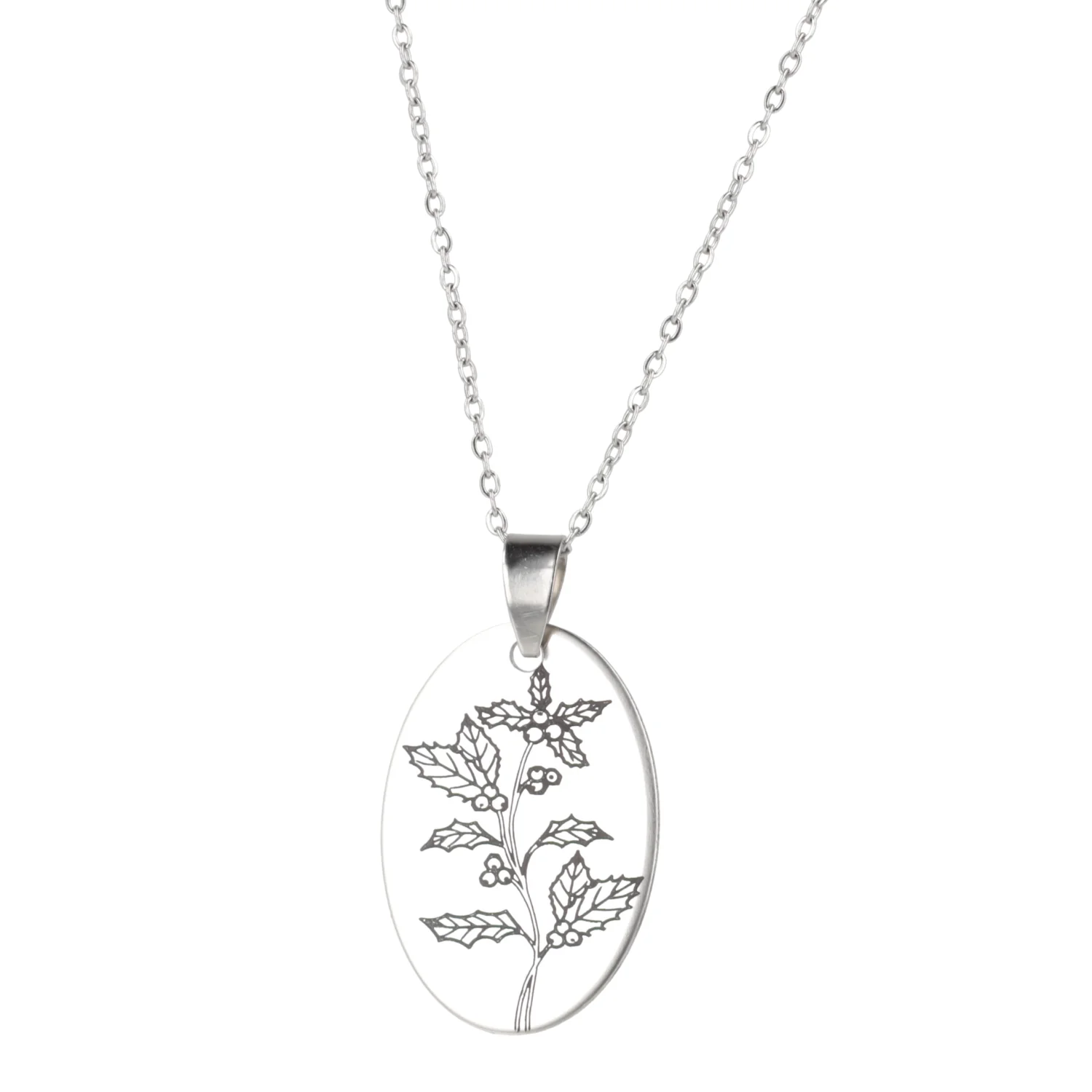 December Birth Flower Necklace - Holly - Image 5