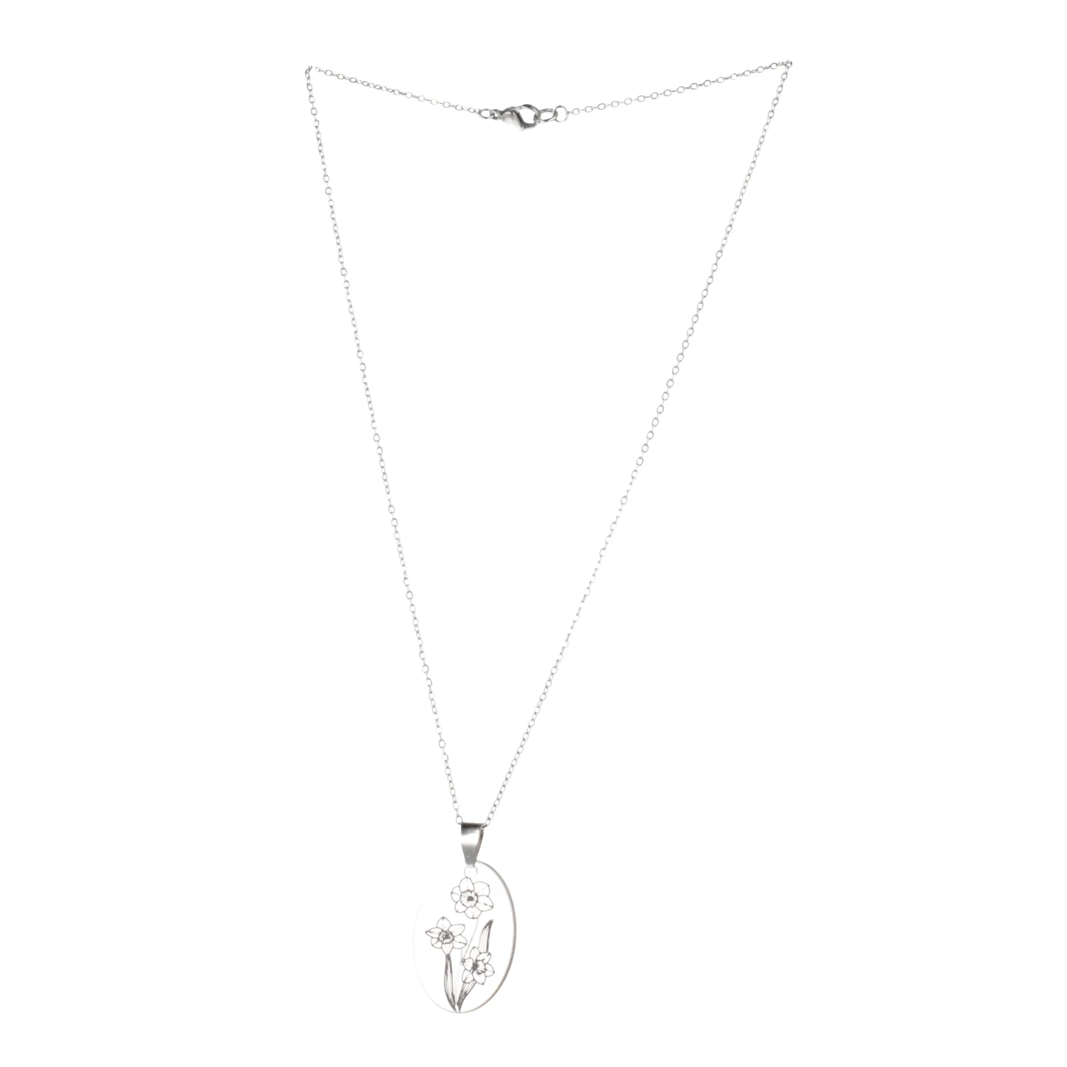 December Birth Flower Necklace - Narcissus - Image 5