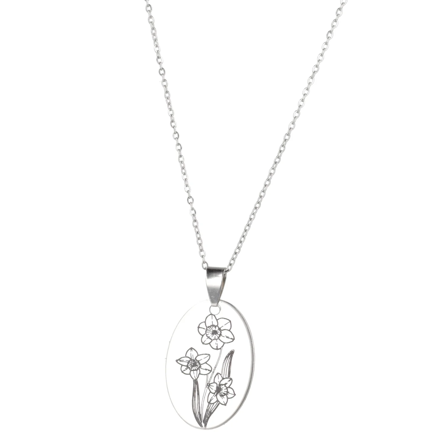 December Birth Flower Necklace - Narcissus - Image 6