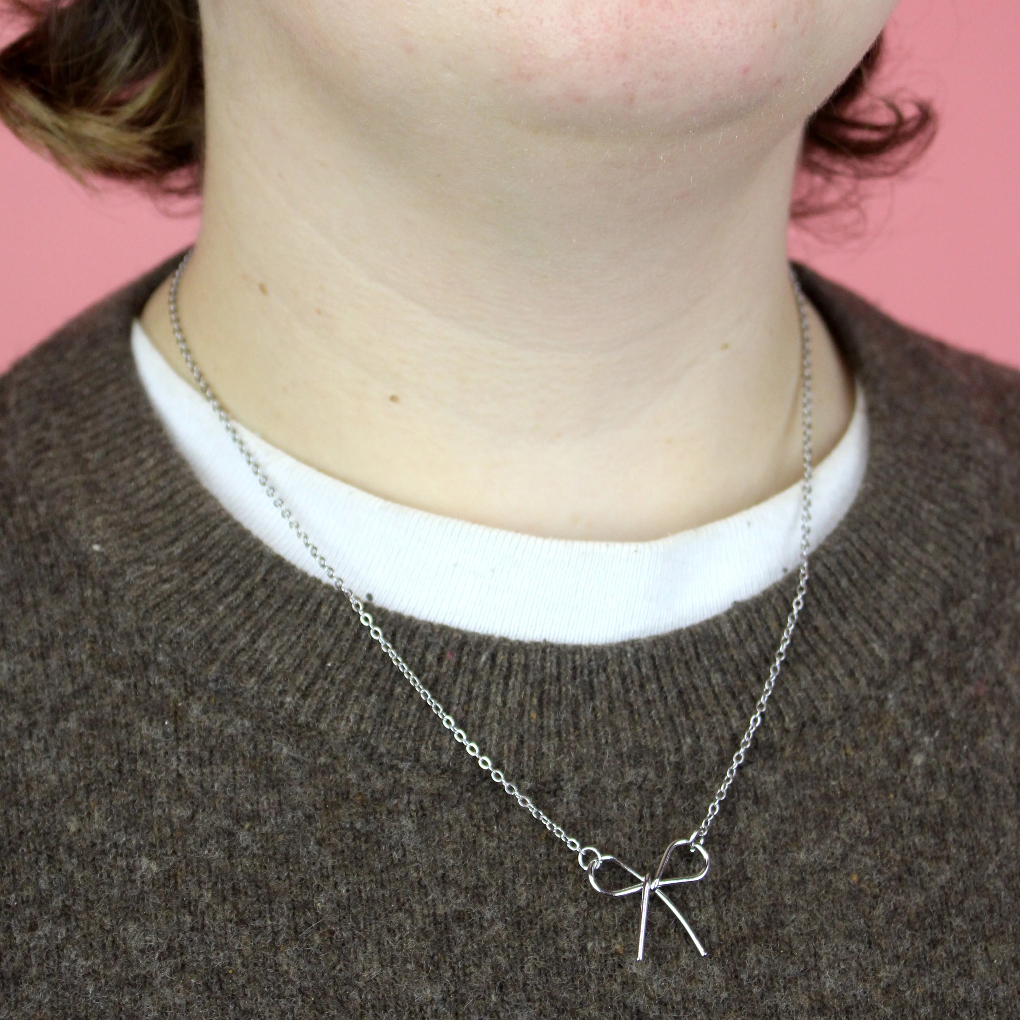 Delicate Bow Necklace - Image 4