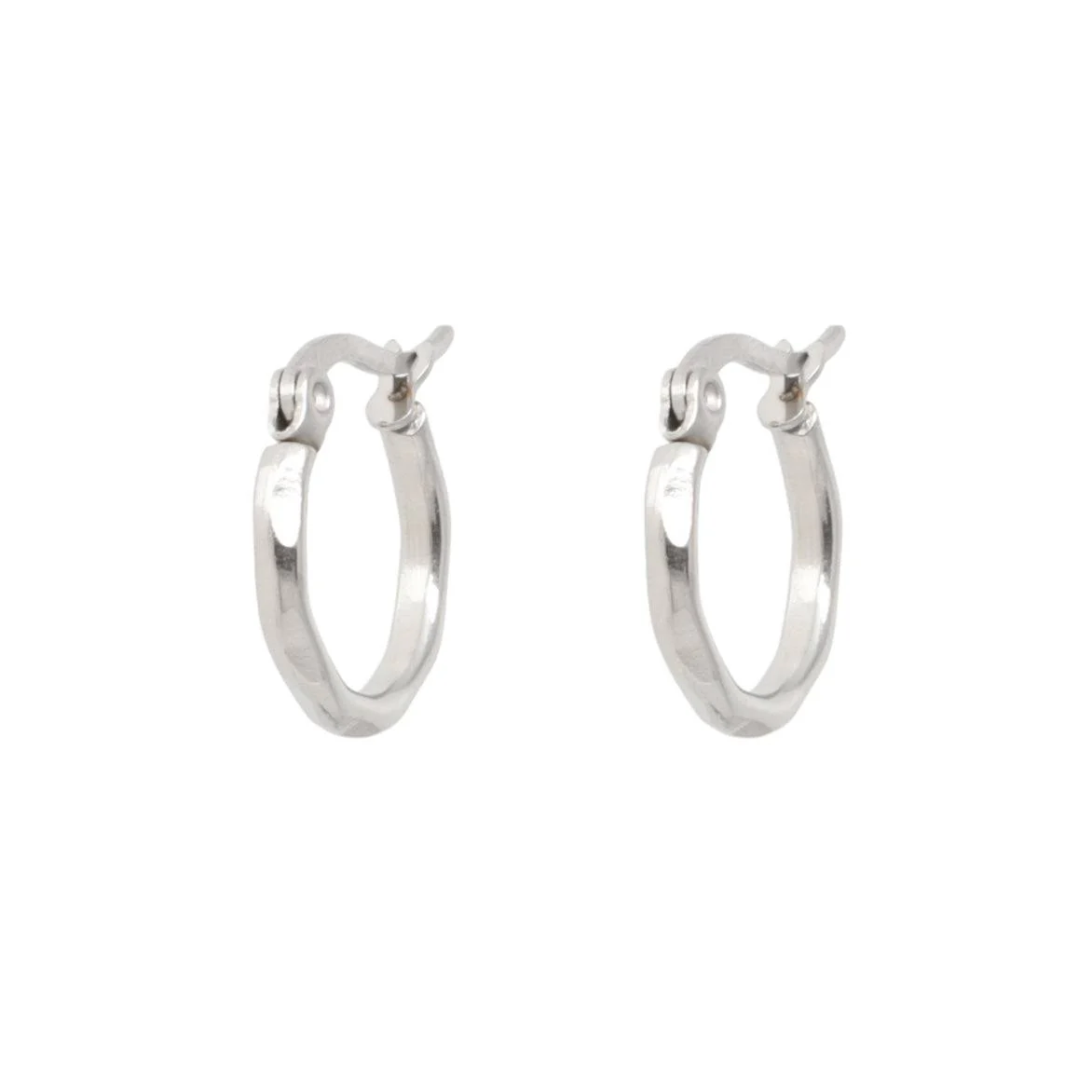 Diamond Cut Hoop Earrings - Image 3