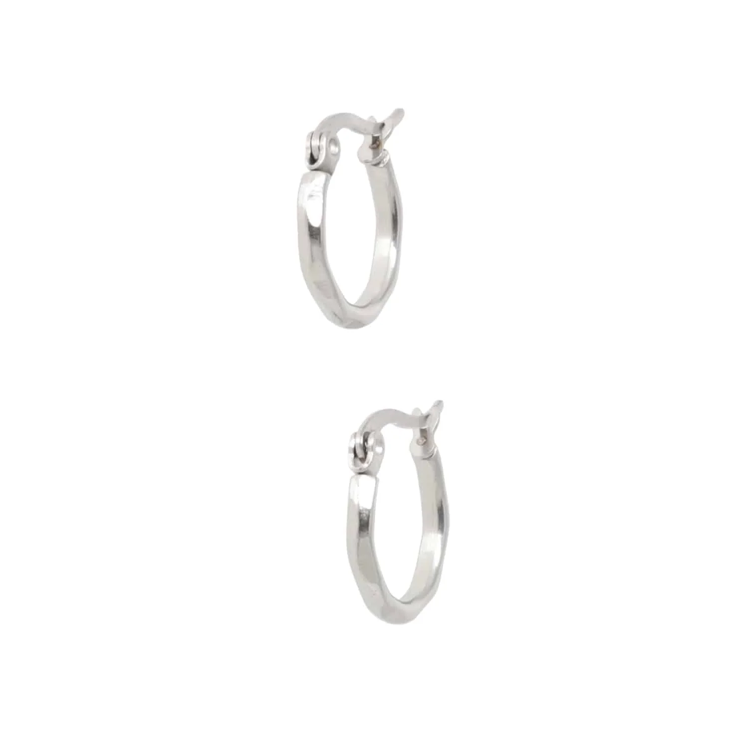 Diamond Cut Hoop Earrings - Image 5