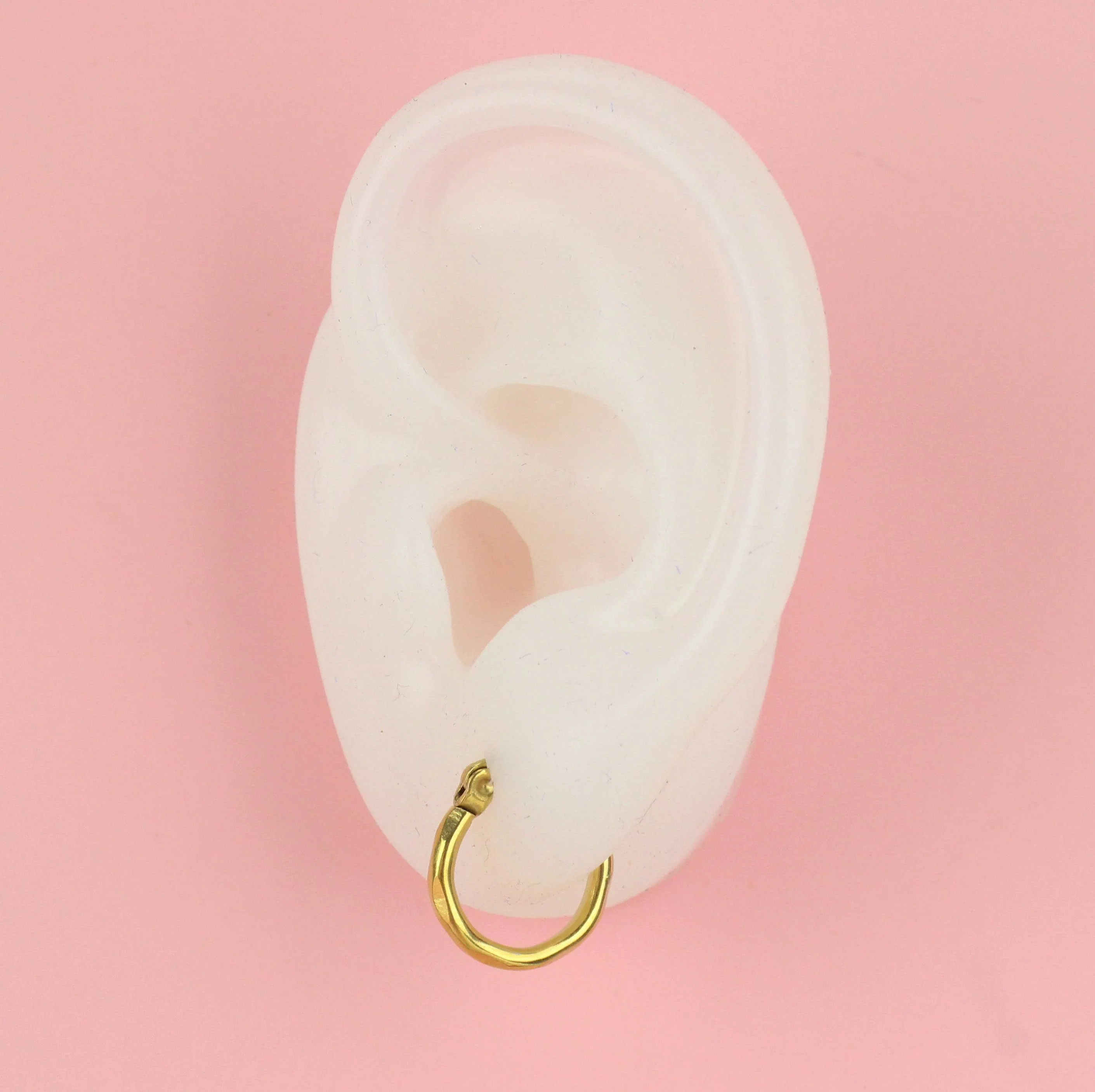Diamond Cut Hoop Earrings (Gold Plated) - Image 4