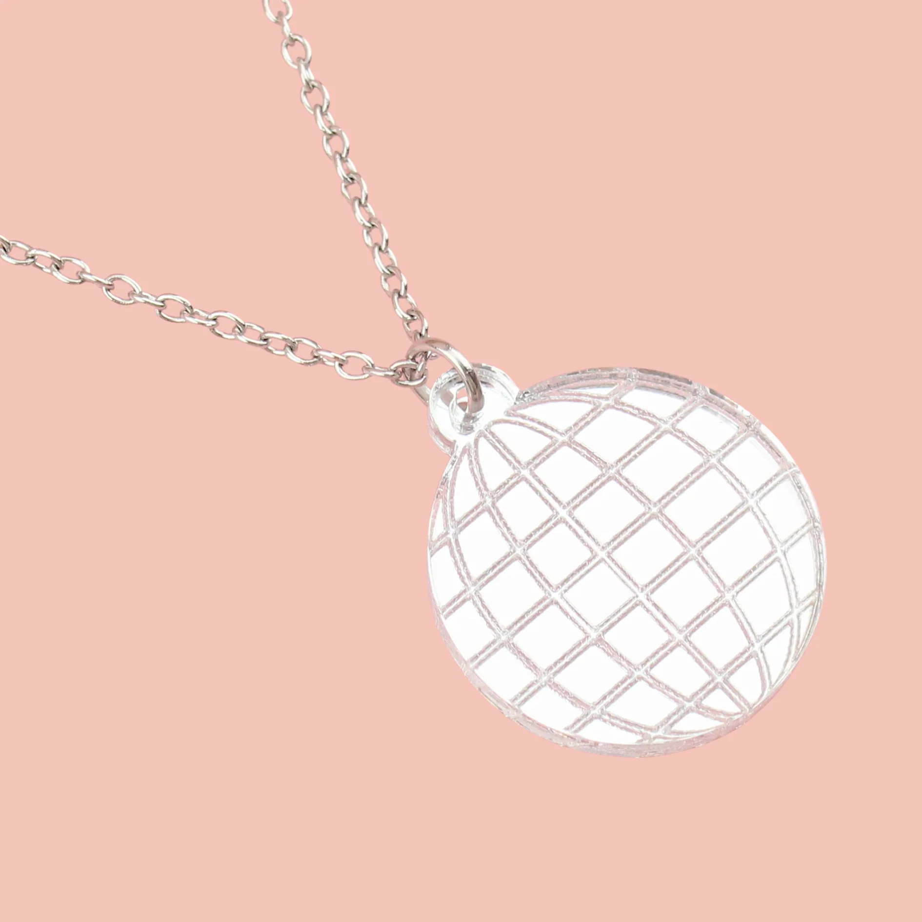 Disco Ball Pendant Necklace