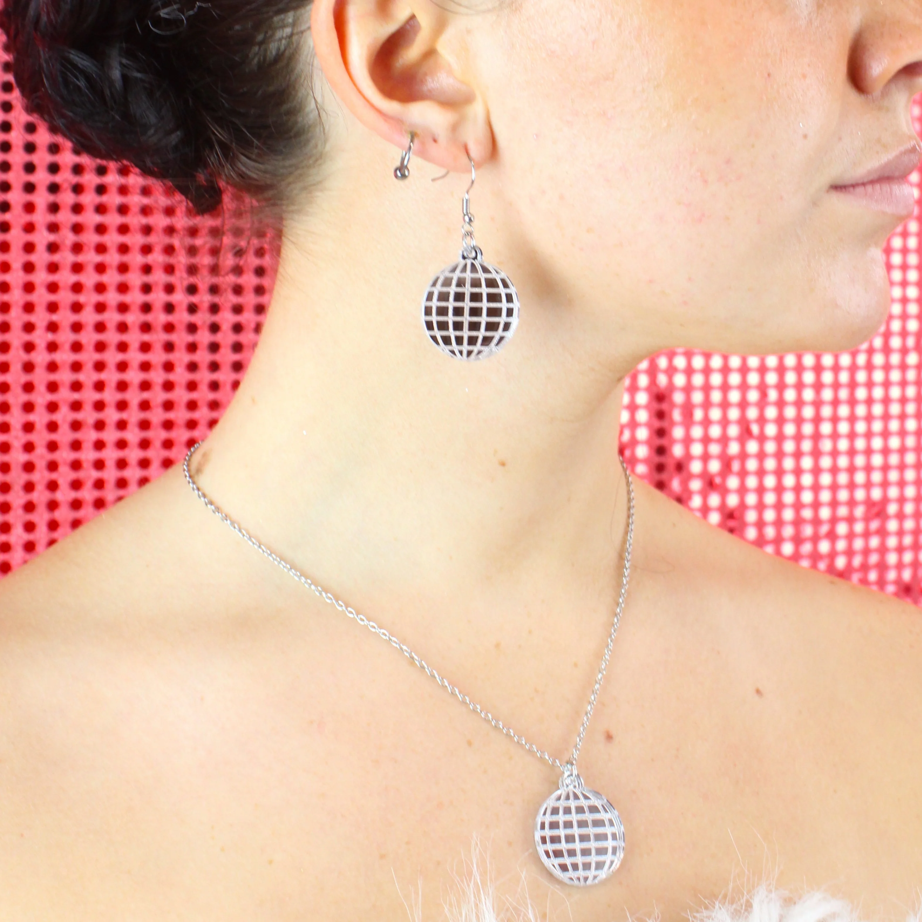 Disco Ball Pendant Necklace - Image 3