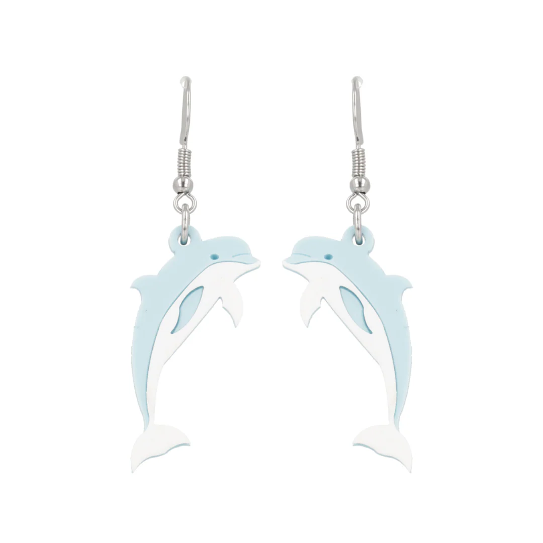 Dolphinitely Maybe Earrings (Light Blue) - Image 9