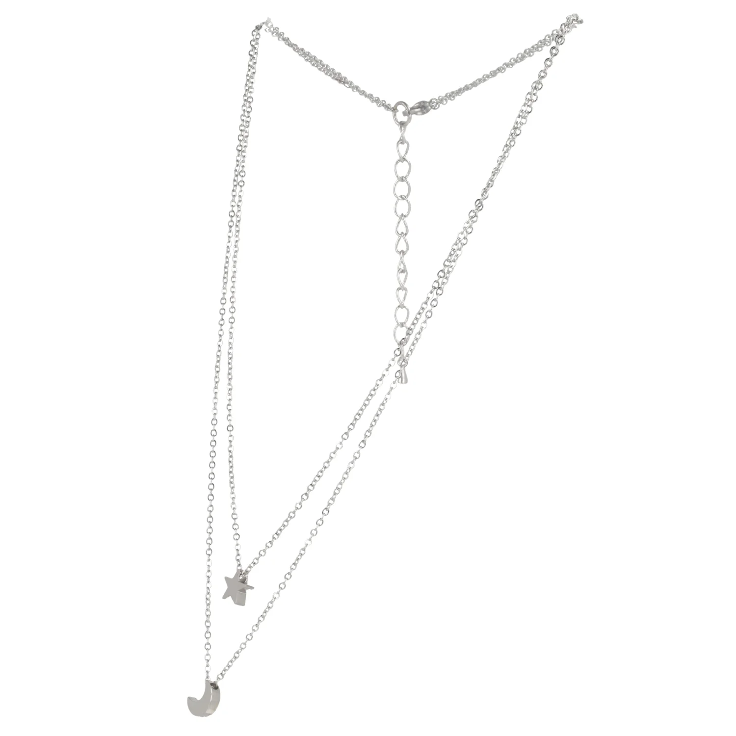 Double Chain Star & Moon Necklace - Image 6