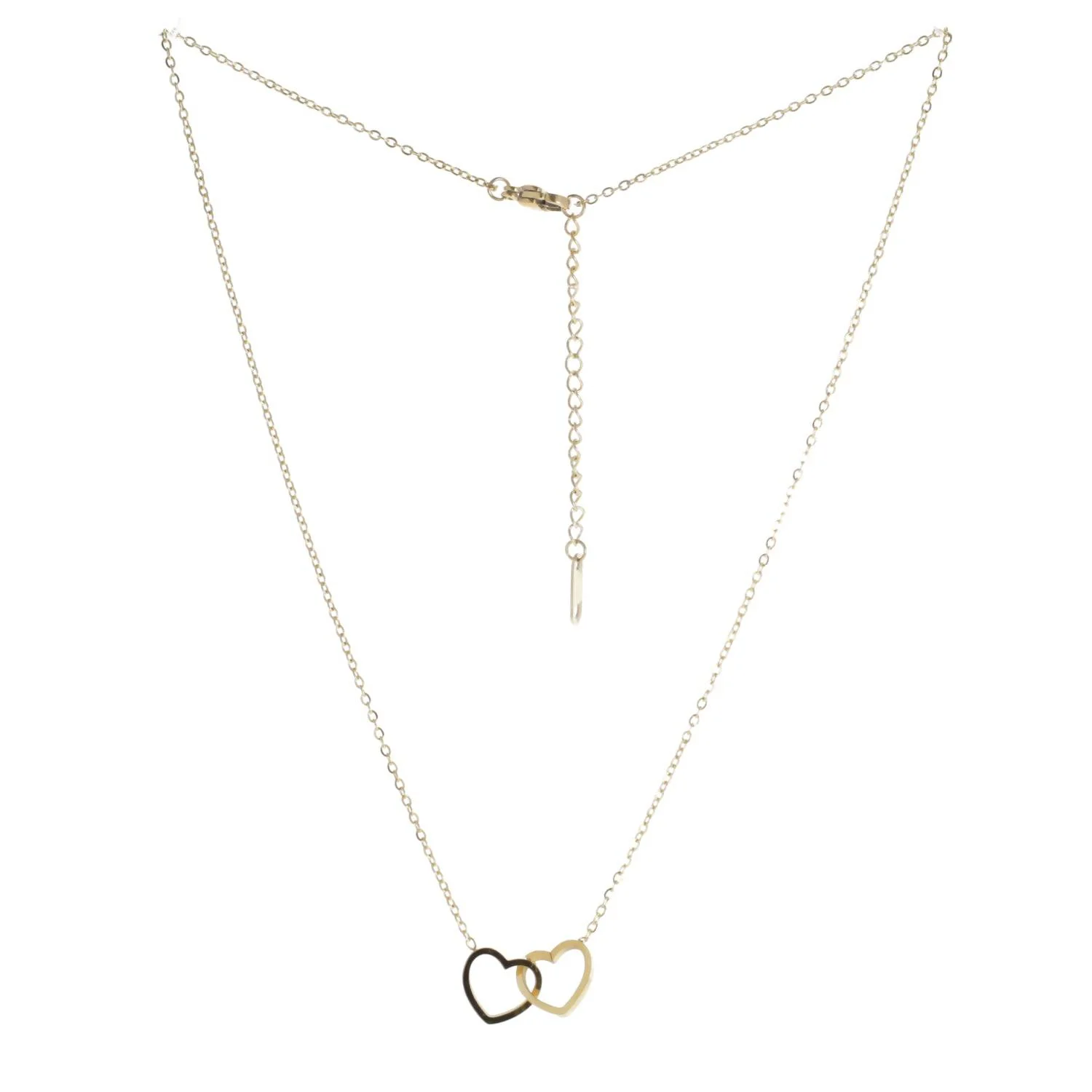 Double Heart Necklace (Gold Plated) - Image 6
