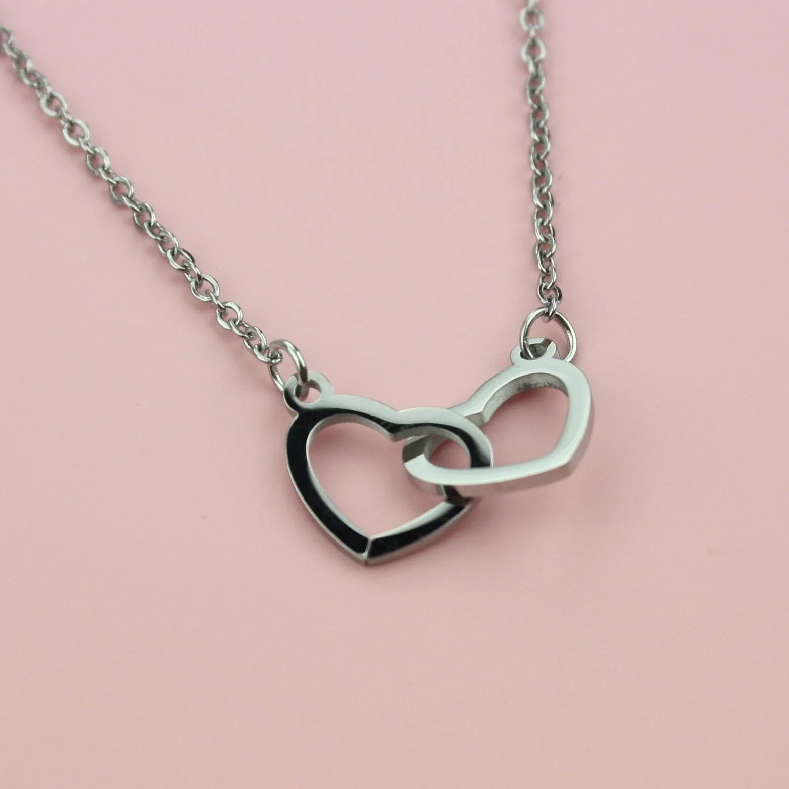 Double Heart Necklace - Image 4