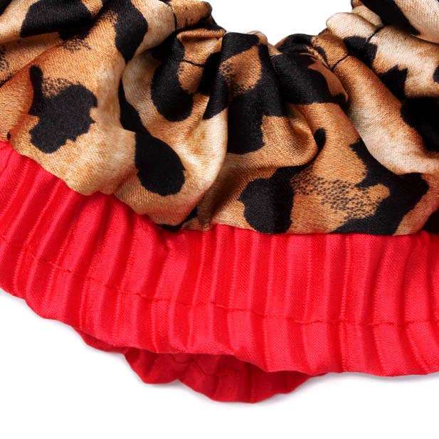 Leopard Print Ruffle Scrunchie - Image 2