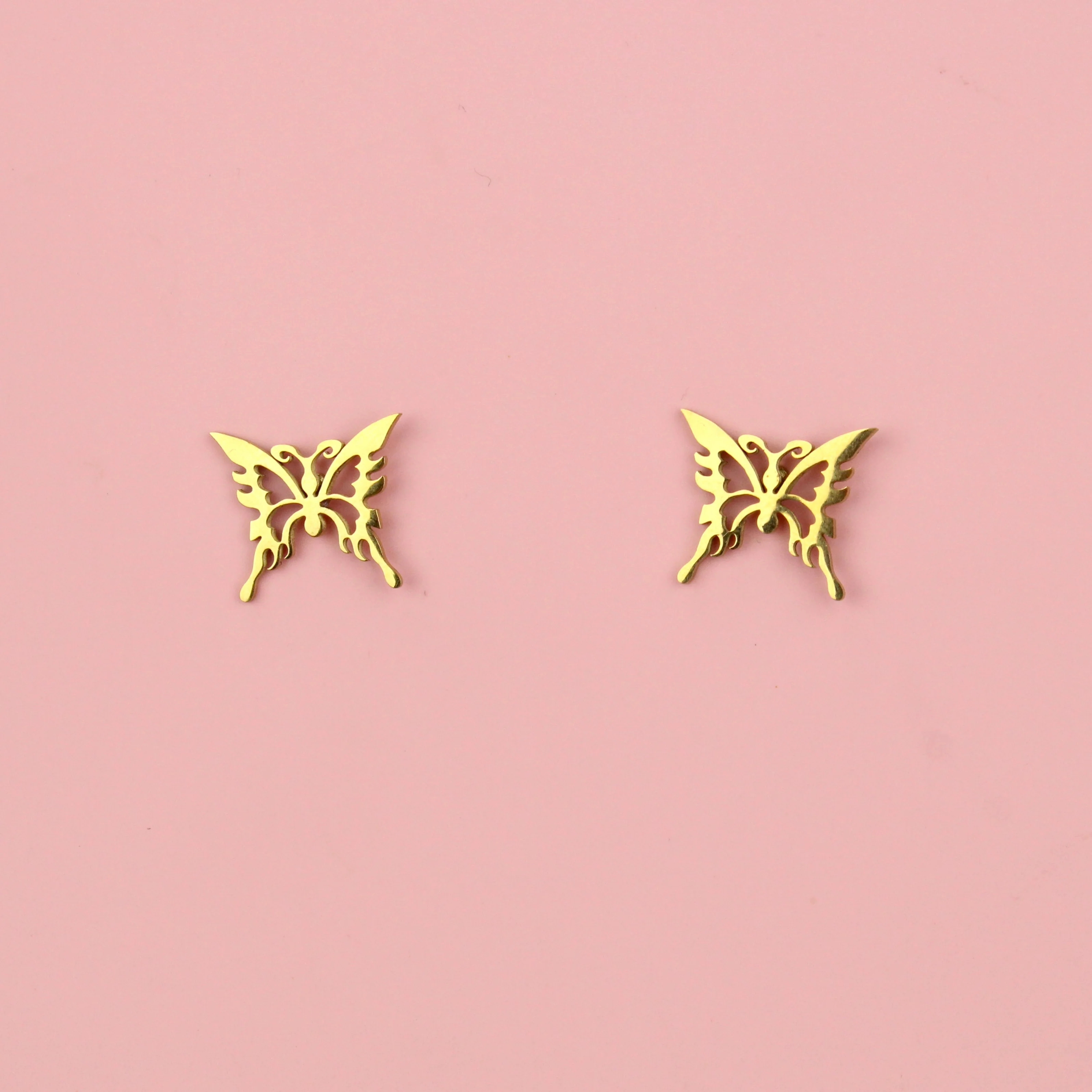 Ethereal Butterfly Stud Earrings (Gold Plated) - Image 4