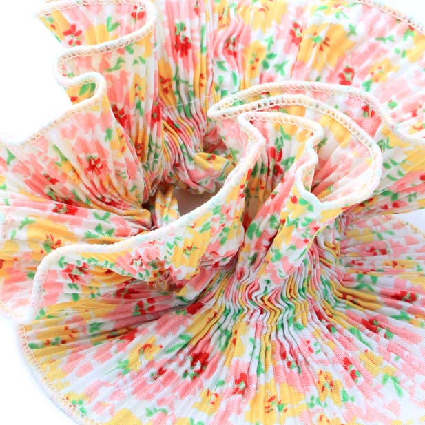 Extra Large Ruffled Scrunchie - Spring Bloom - Image 2