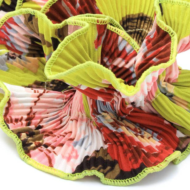 Extra Large Ruffled Scrunchie - Tropical - Image 2