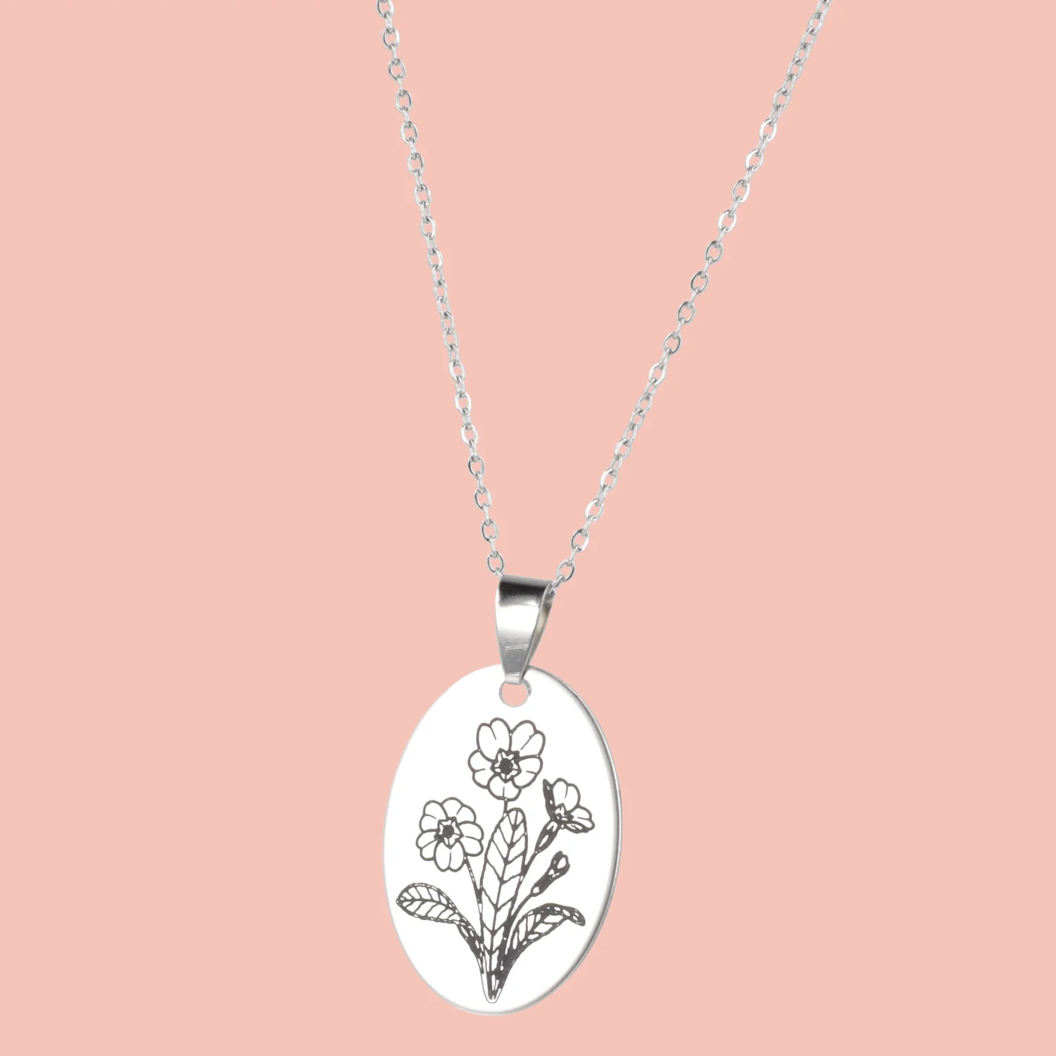 February Birth Flower Necklace - Primrose