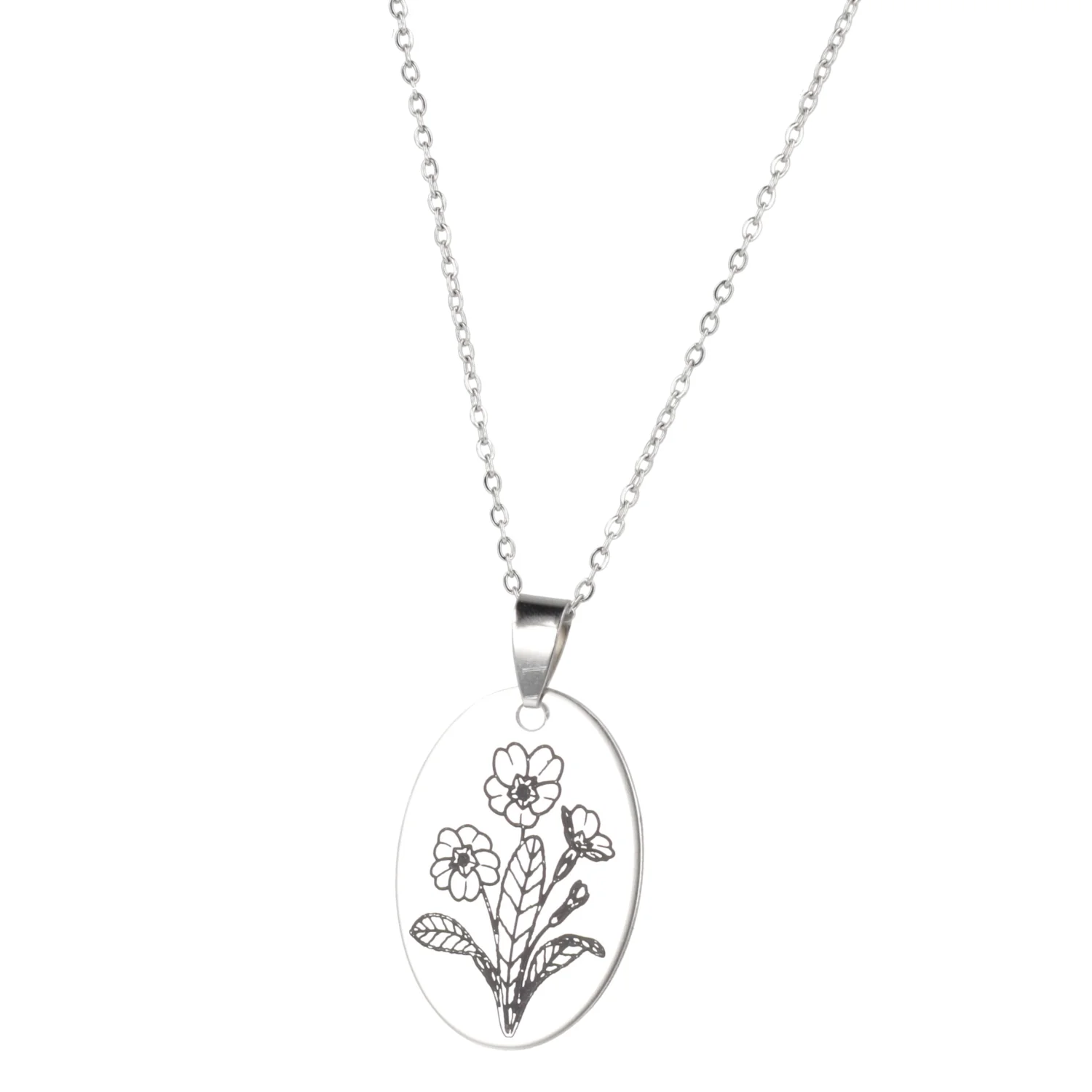 February Birth Flower Necklace - Primrose - Image 5