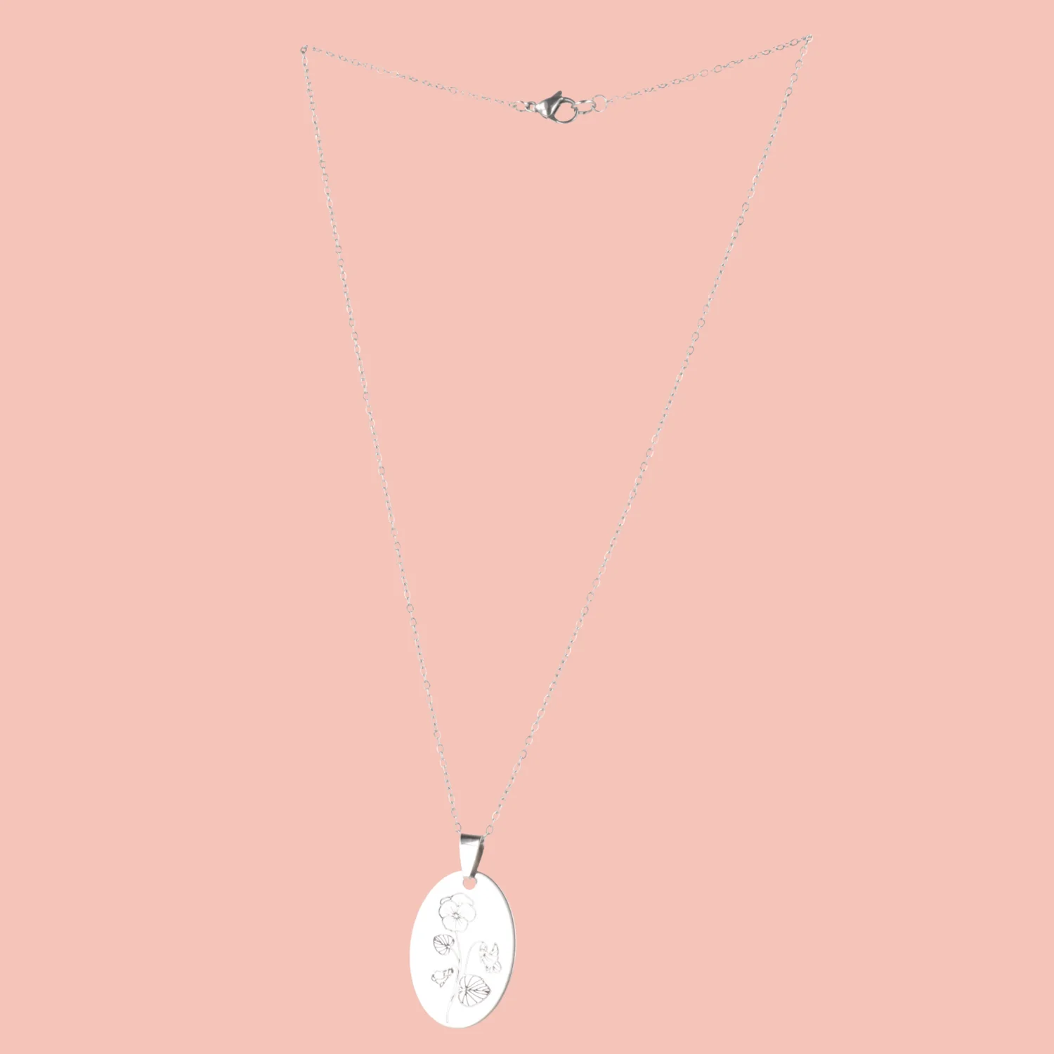 February Birth Flower Necklace - Violet - Image 3